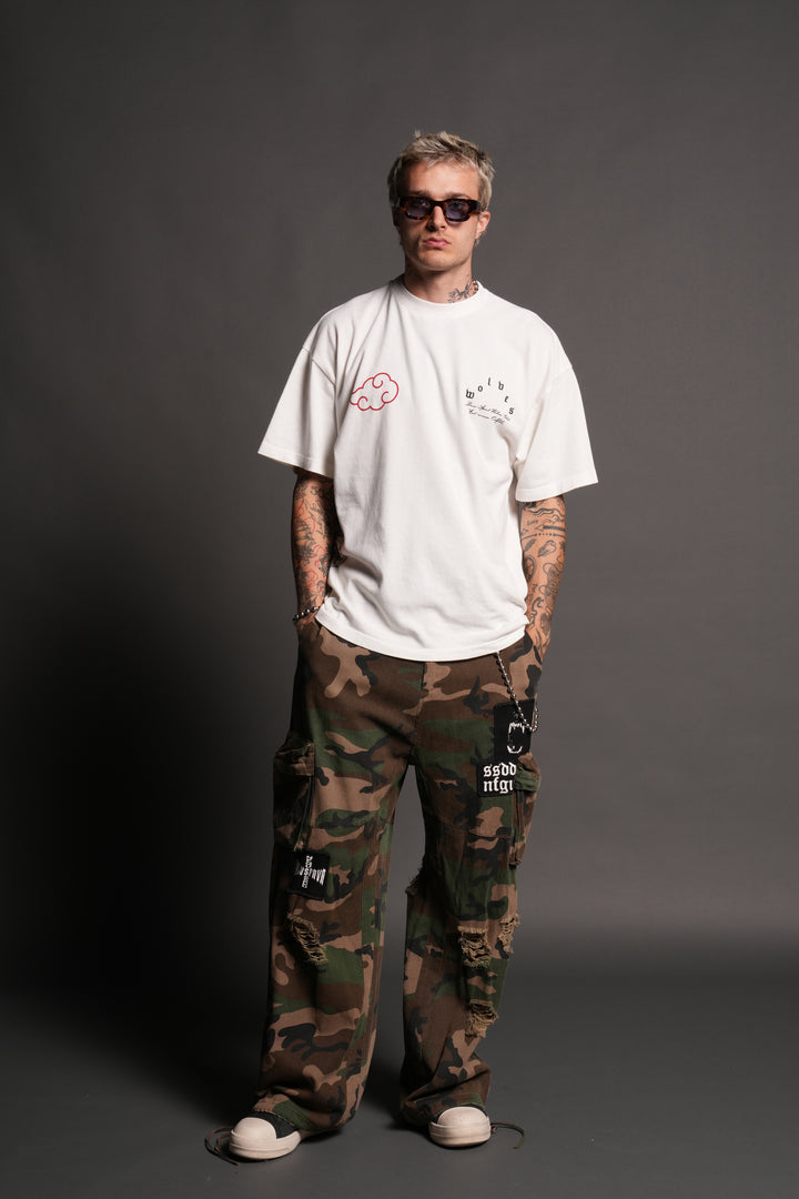 Darc Ninja Premium Oversized Tee in Cream