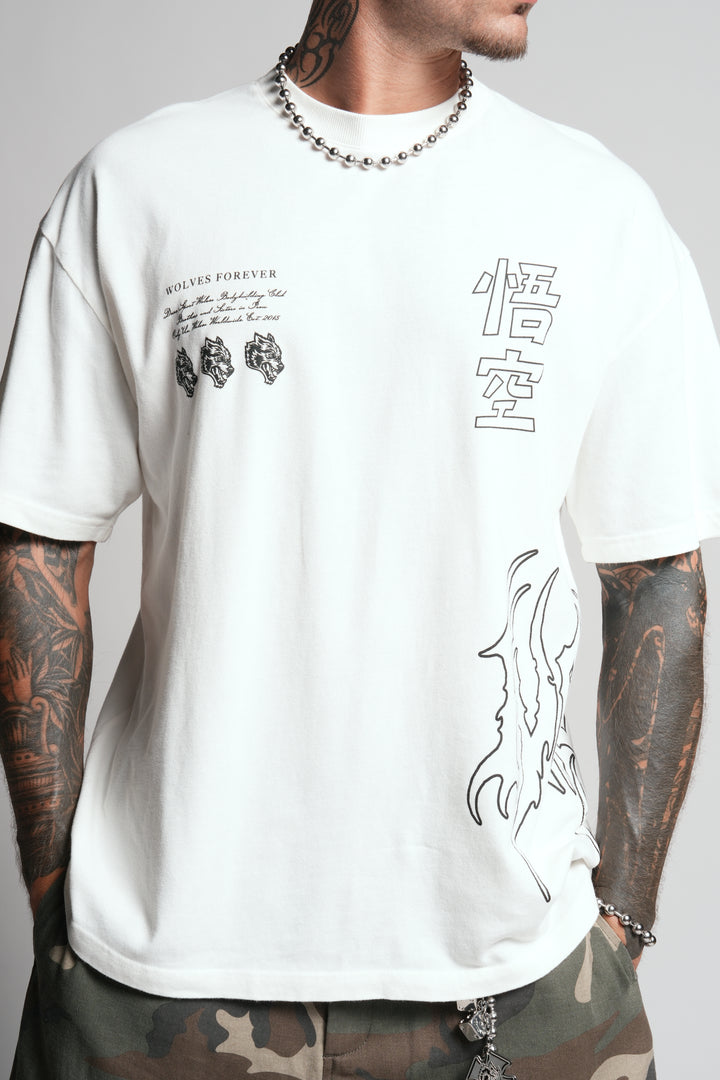 Goku "Premium" Oversized Tee in Cream