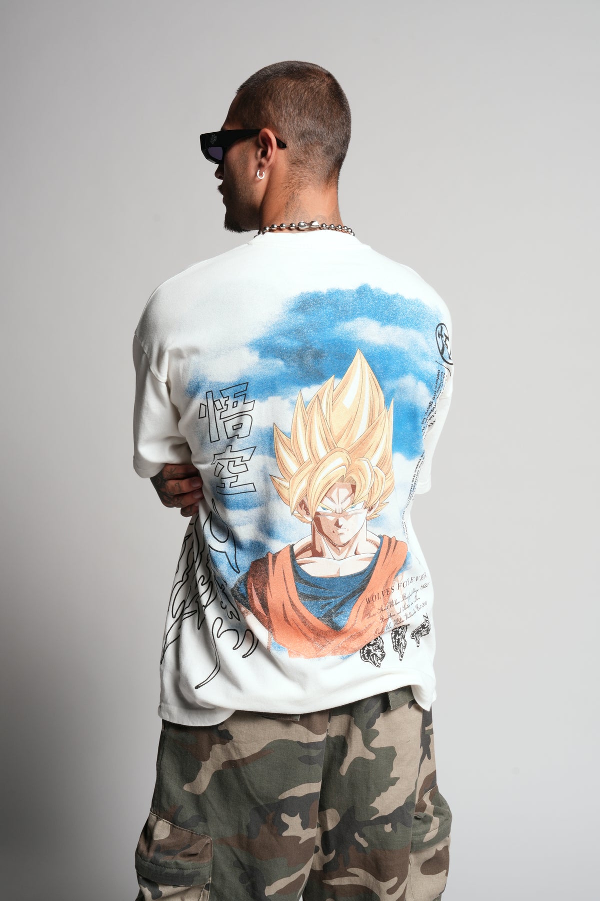 Goku "Premium" Oversized Tee in Cream