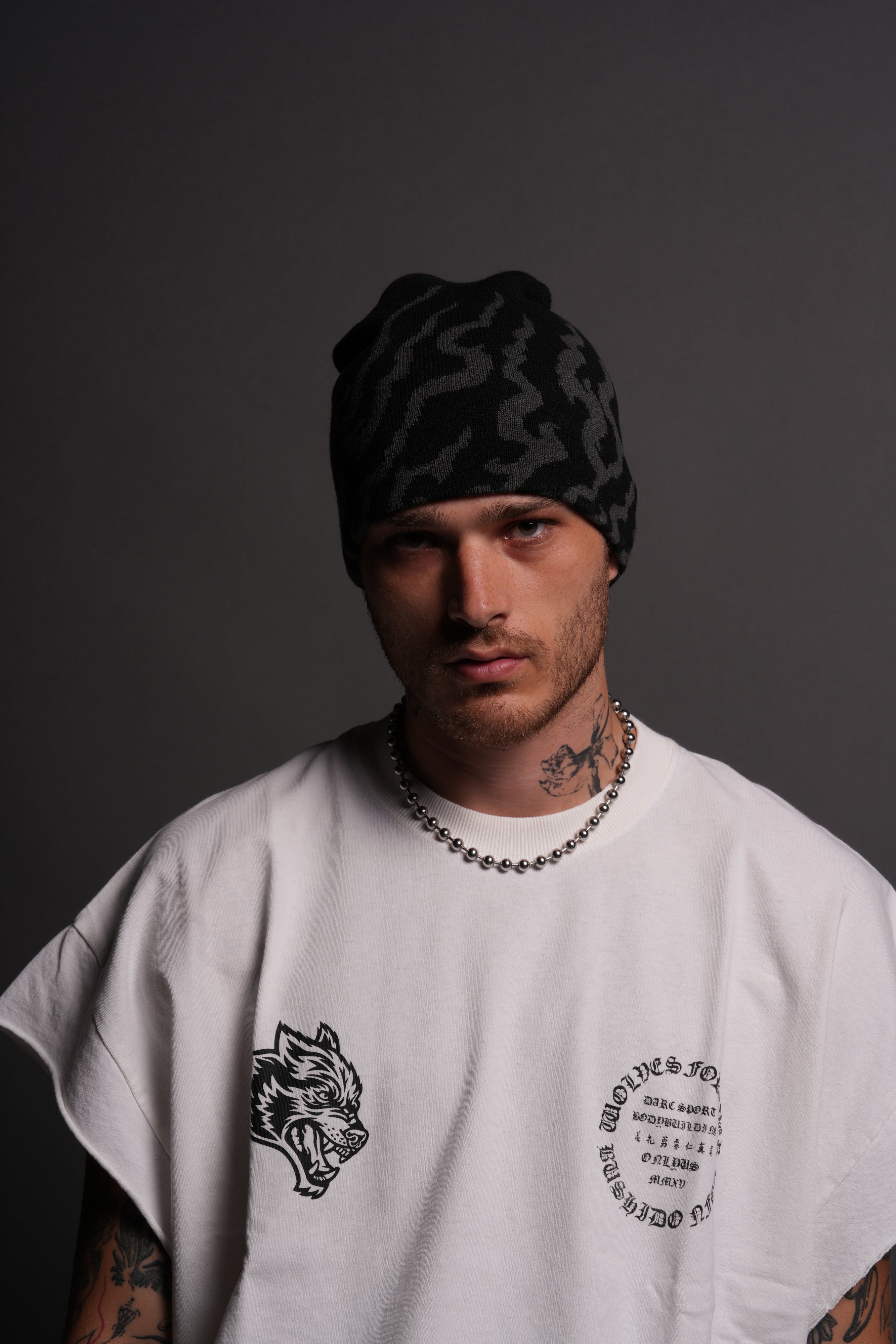 Warrior's Fire Cap Beanie in Black