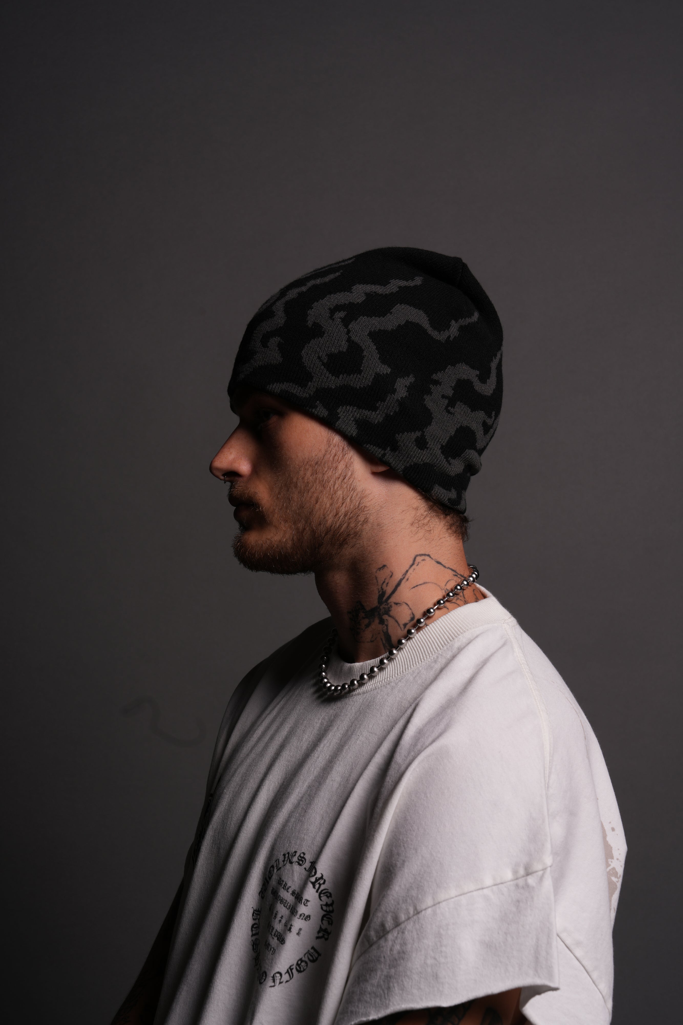 Warrior's Fire Cap Beanie in Black