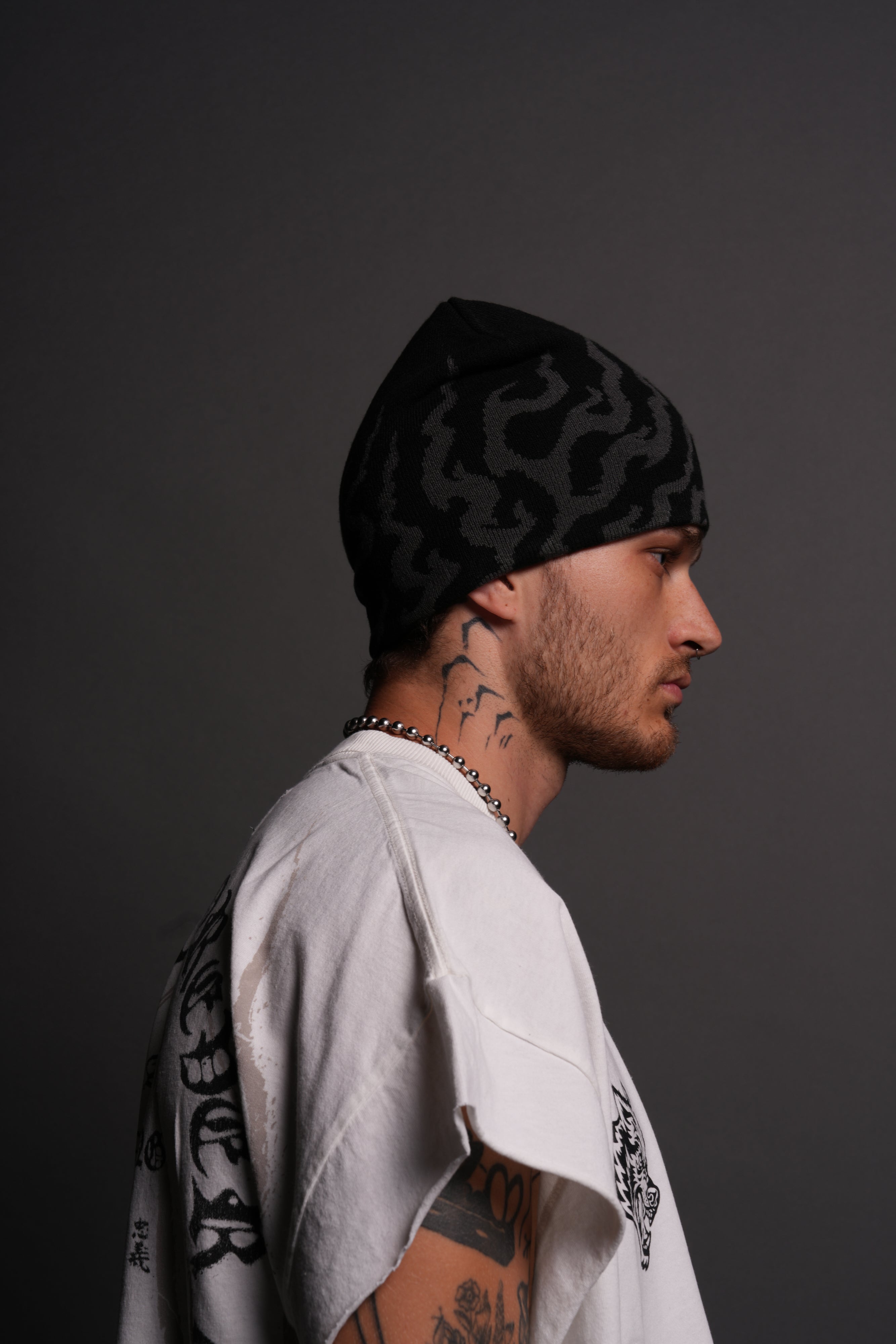 Warrior's Fire Cap Beanie in Black
