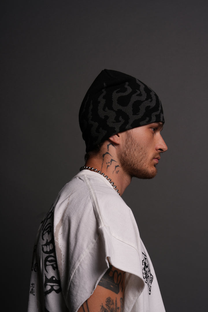Warrior's Fire Cap Beanie in Black