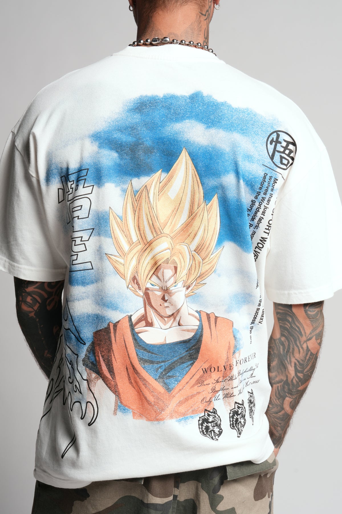 Goku "Premium" Oversized Tee in Cream