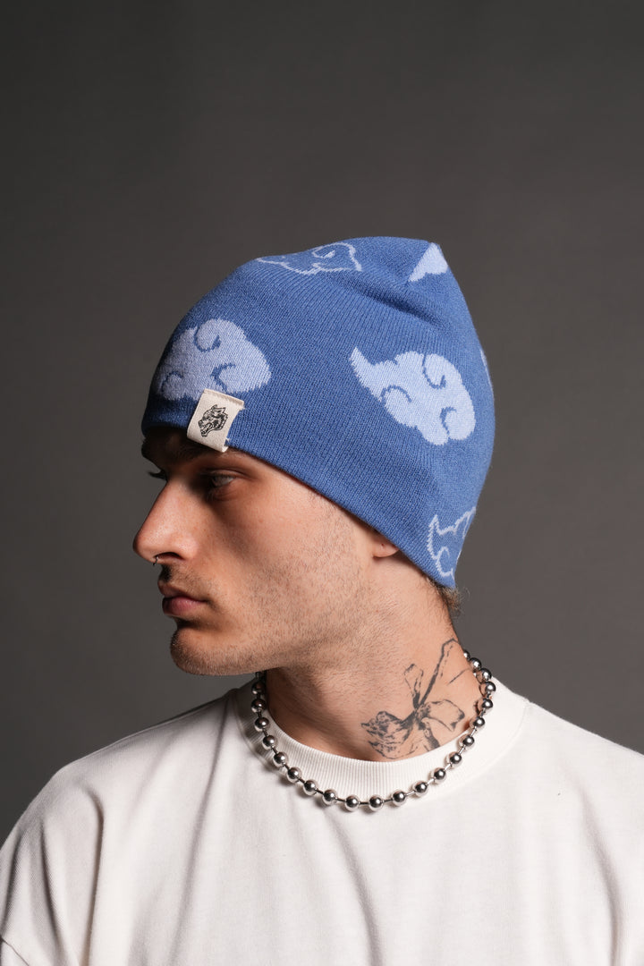 Wolf Clouds Cap Beanie in Midnight Blue/Denim