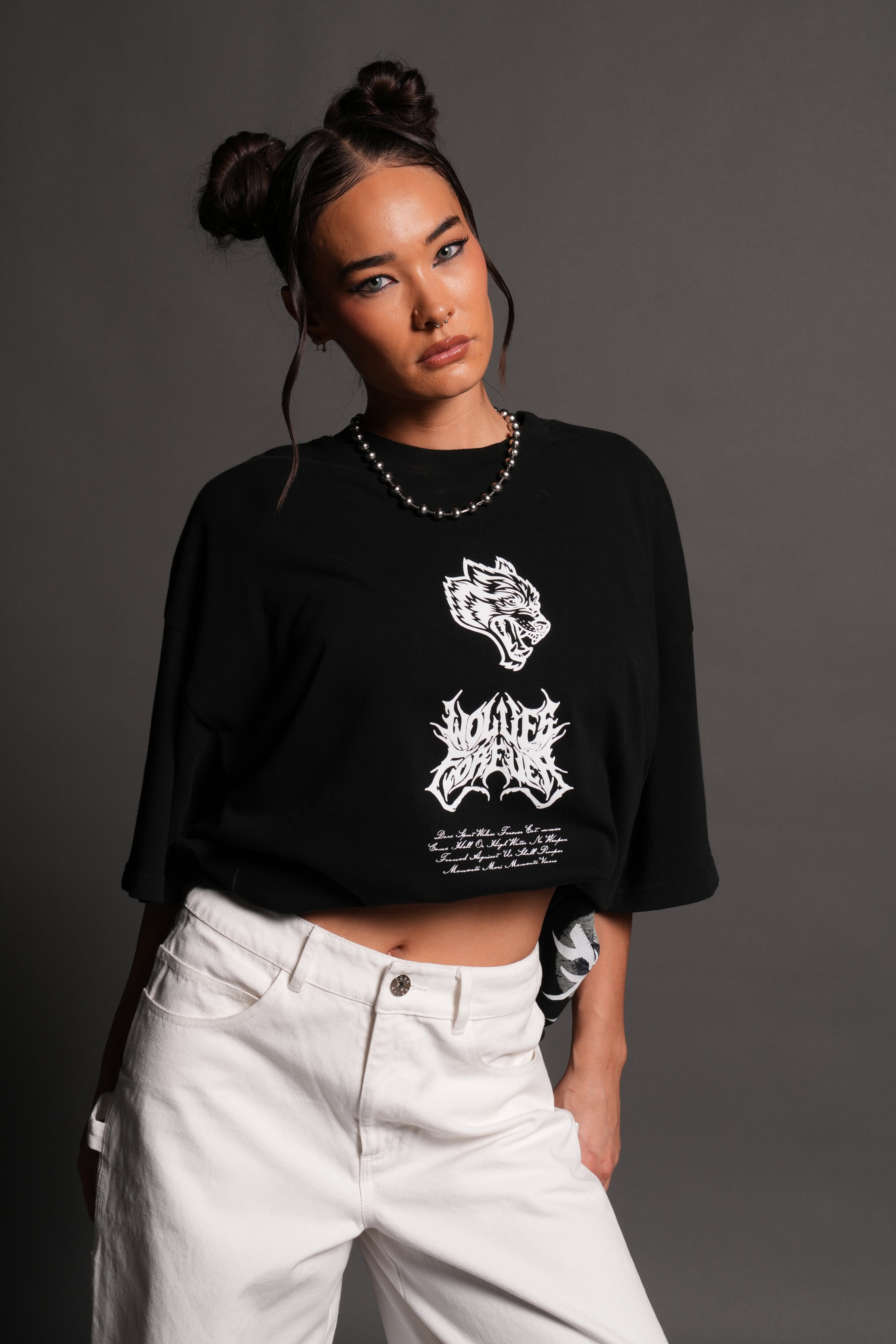 Deidara Premium Oversized Tee in Black