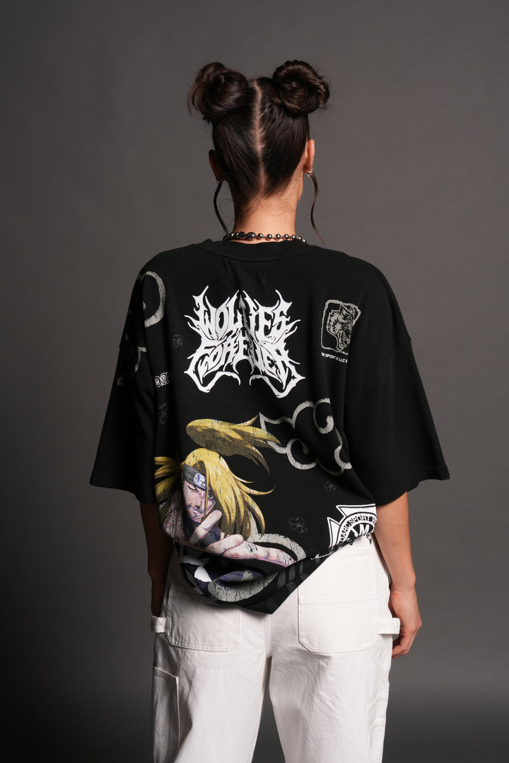 Deidara Premium Oversized Tee in Black