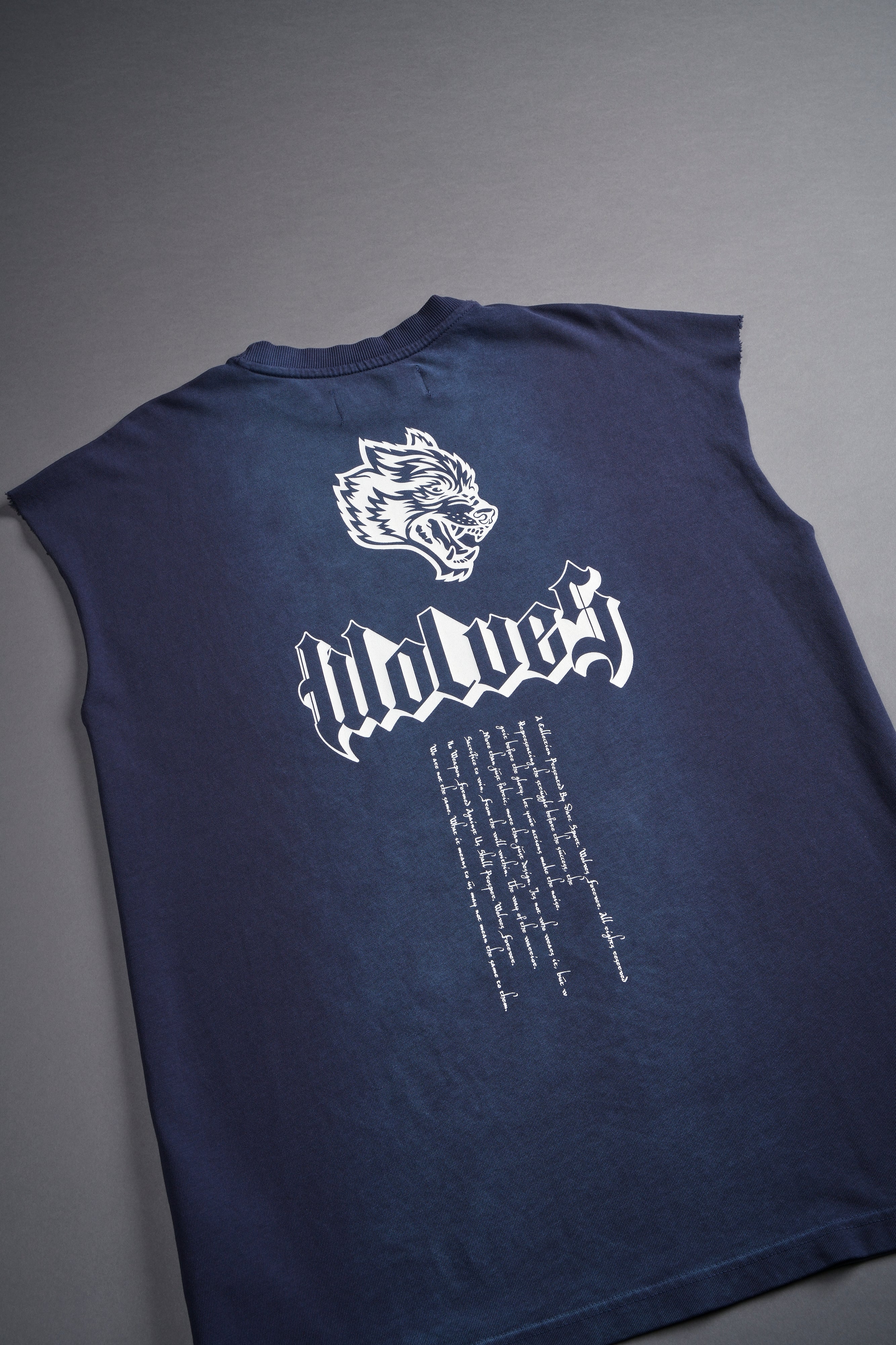 Our Passion "Premium" Muscle Tee in Storm Blue Tonal Sun Fade