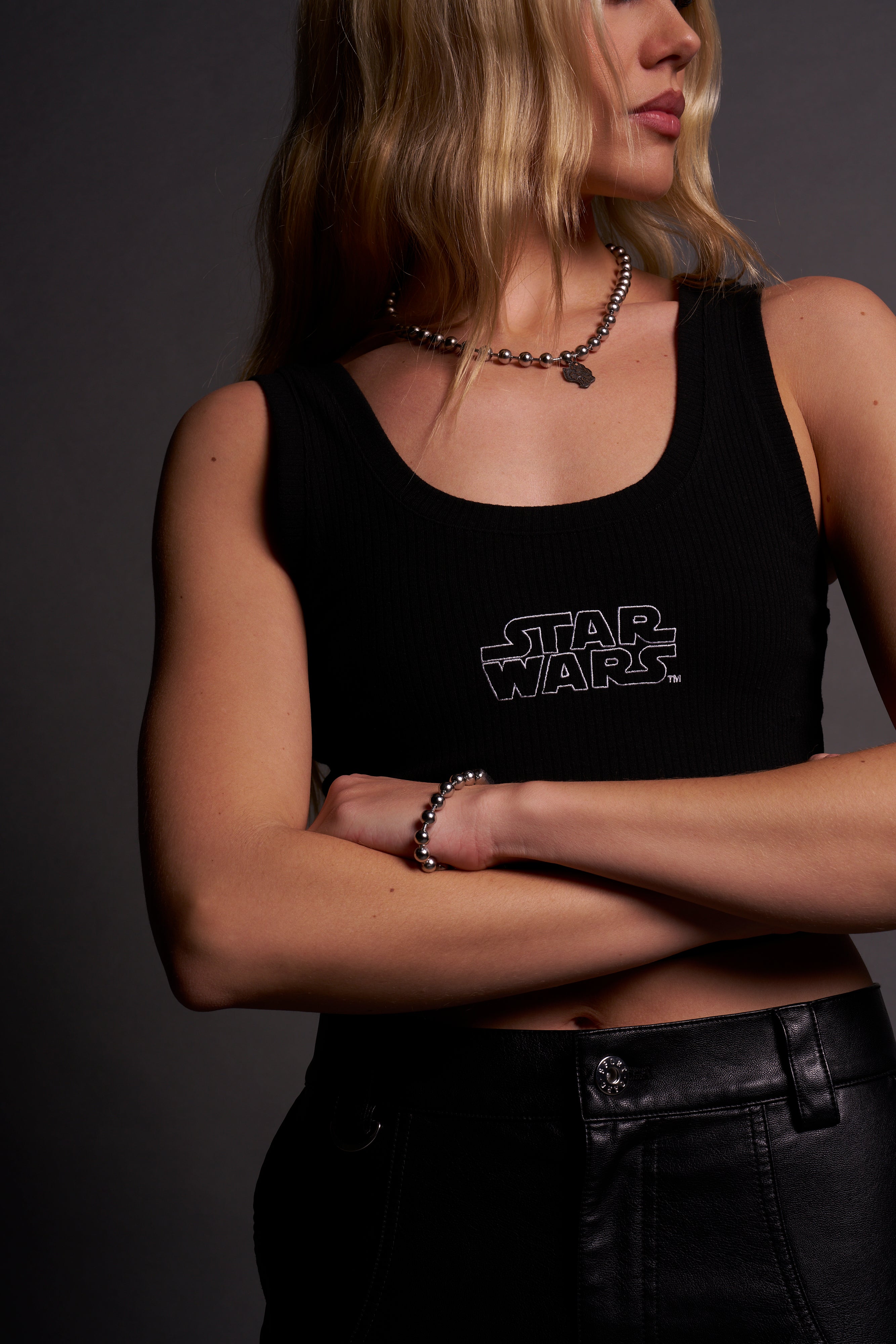 Star Wars She Classic Ribbed Tank in Black