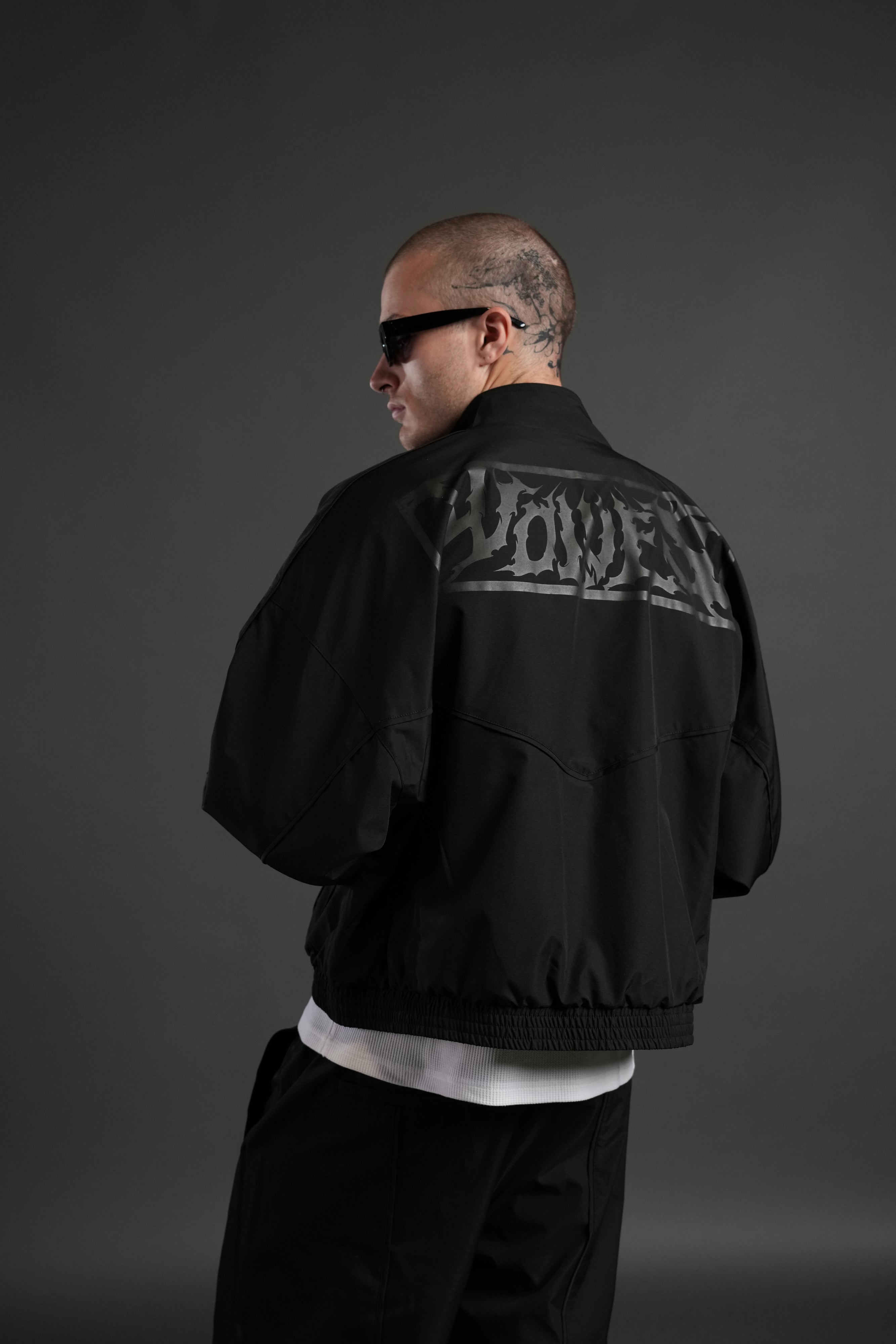Sacred Flash Unisex Track Jacket in Black