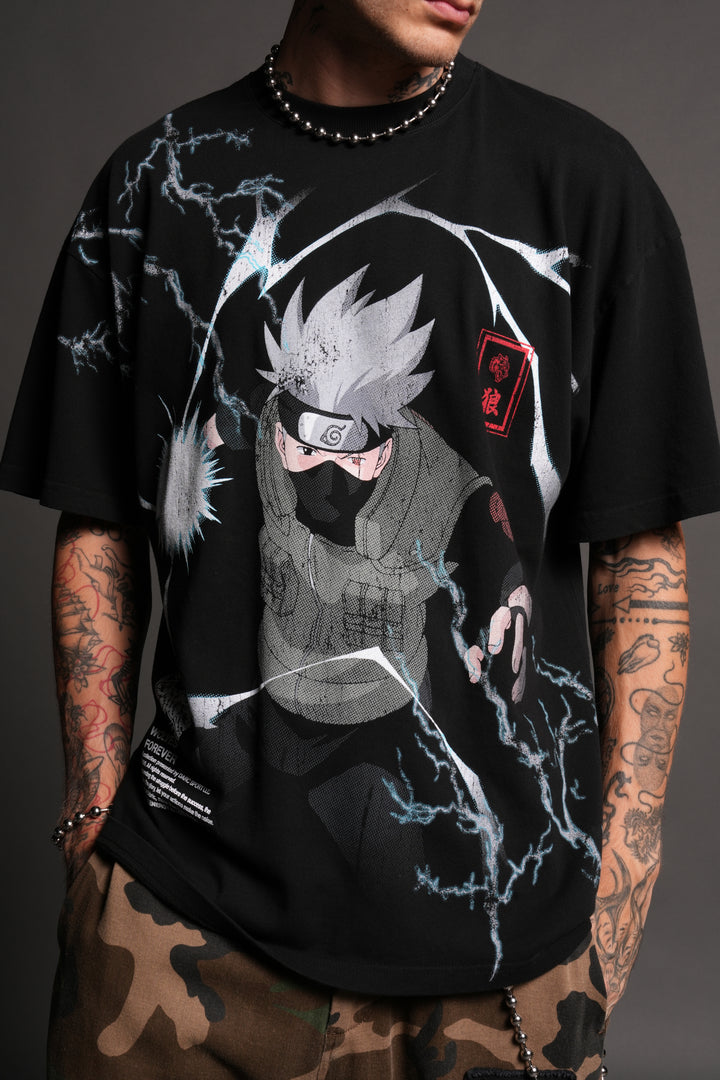 Shinobi Premium Oversized Tee in Black