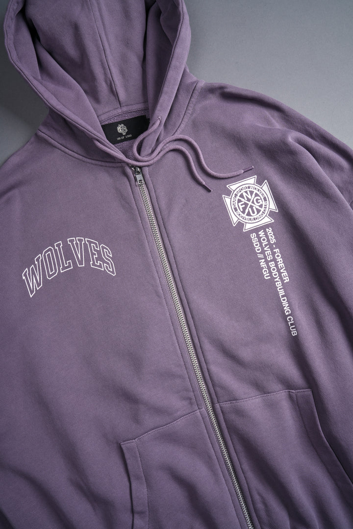 On Our Sleeve "Chambers" Zip Hoodie in Plum