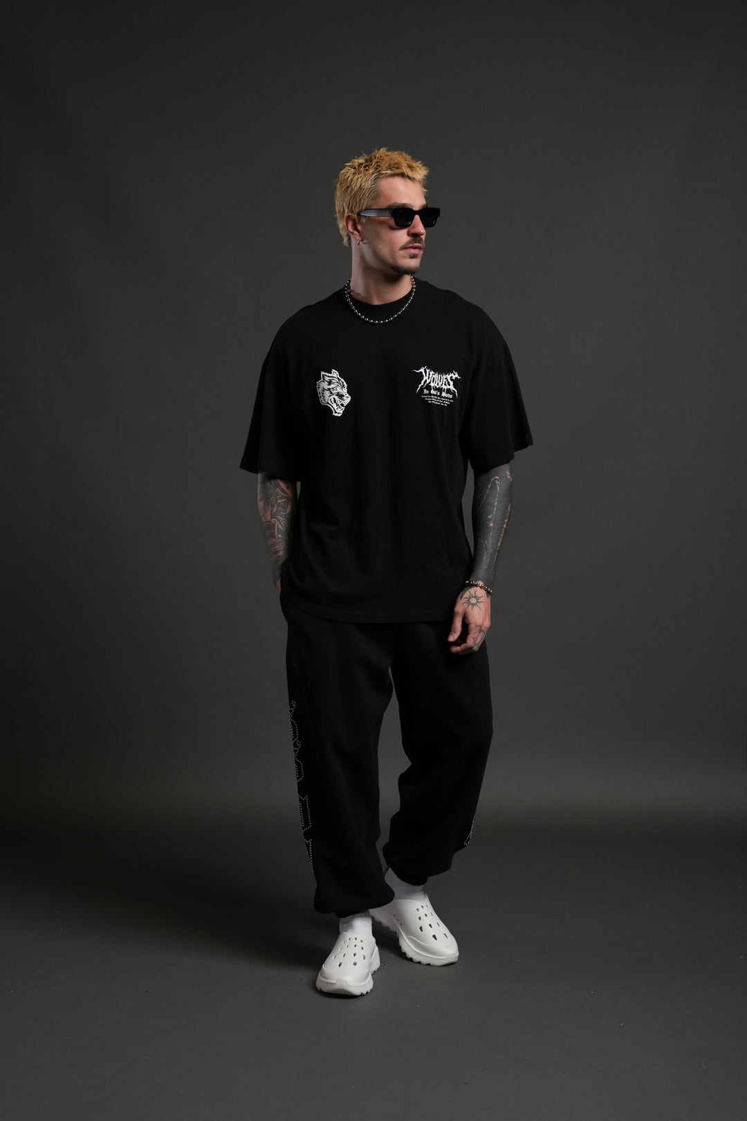 Through The Clouds "Premium" Oversized Tee in Black