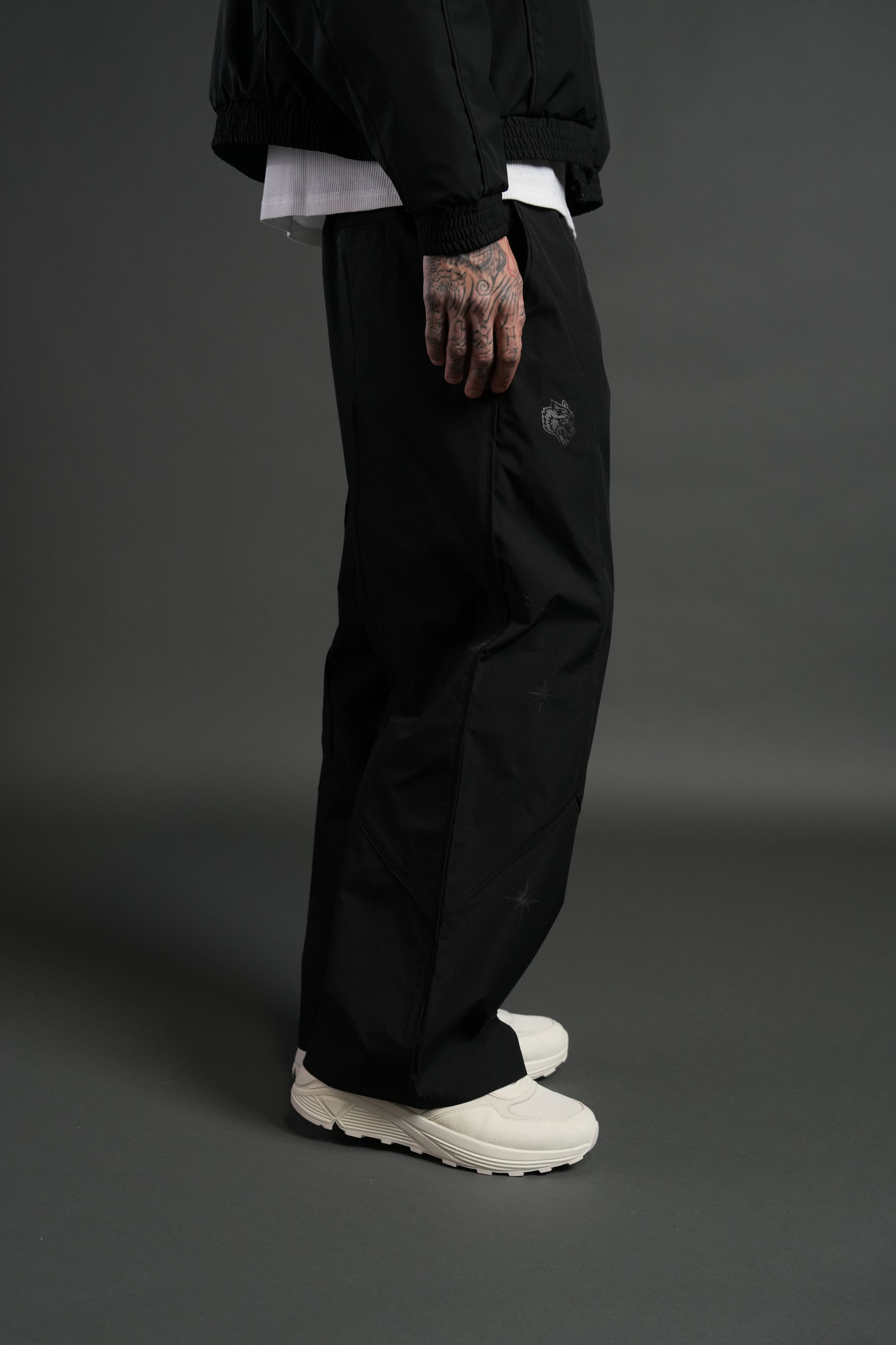 Sacred Flash Men's Quinn Track Pants in Black/Black