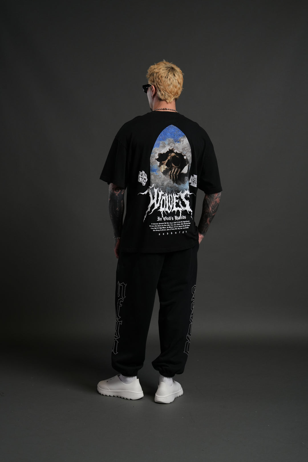 Through The Clouds "Premium" Oversized Tee in Black