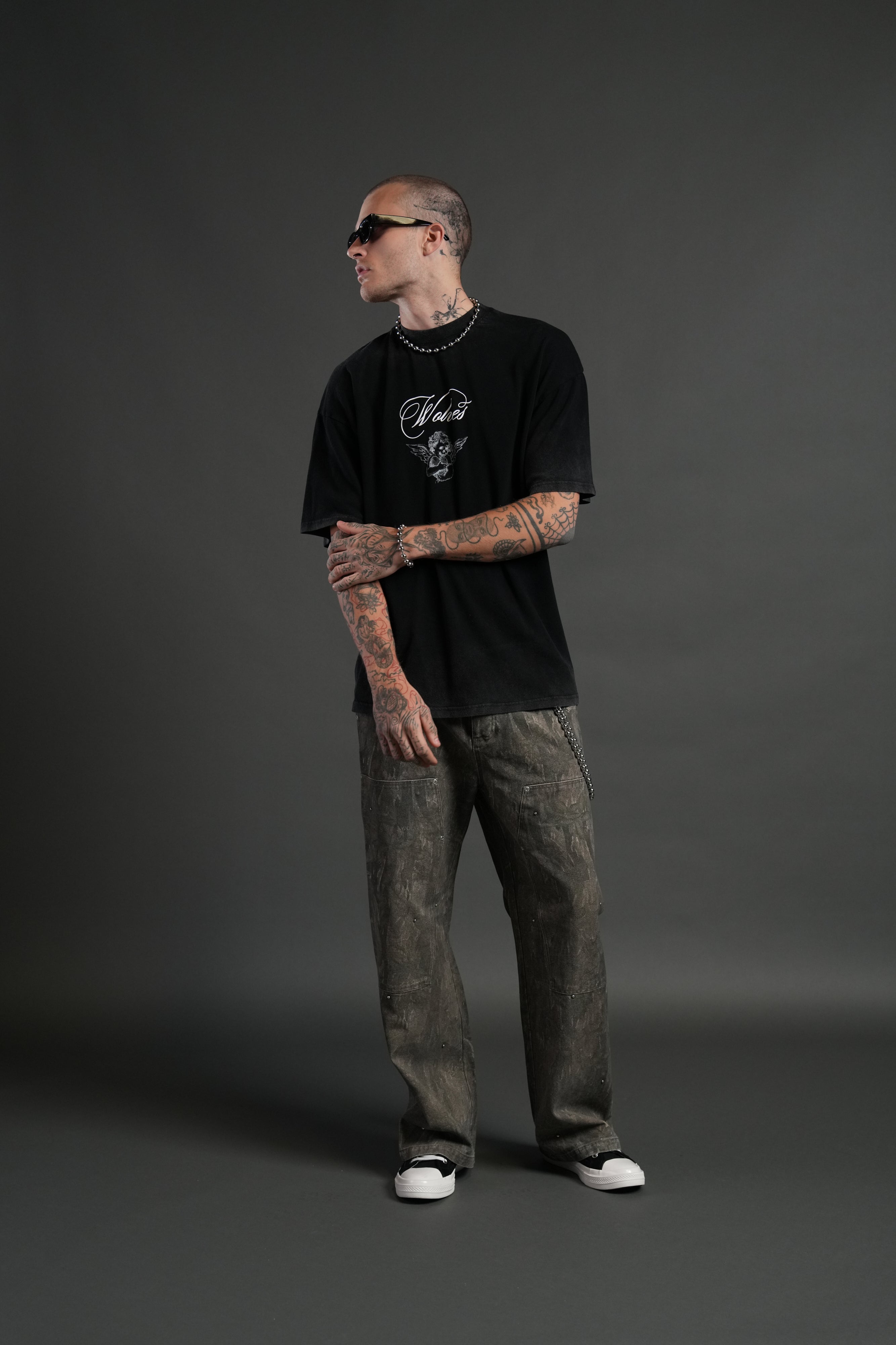 (1 Of 500) Divine Light "Premium" Oversized Tee in Black