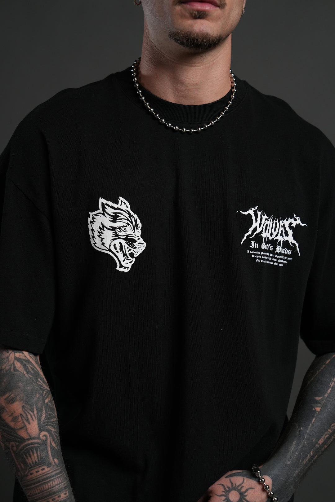Through The Clouds "Premium" Oversized Tee in Black
