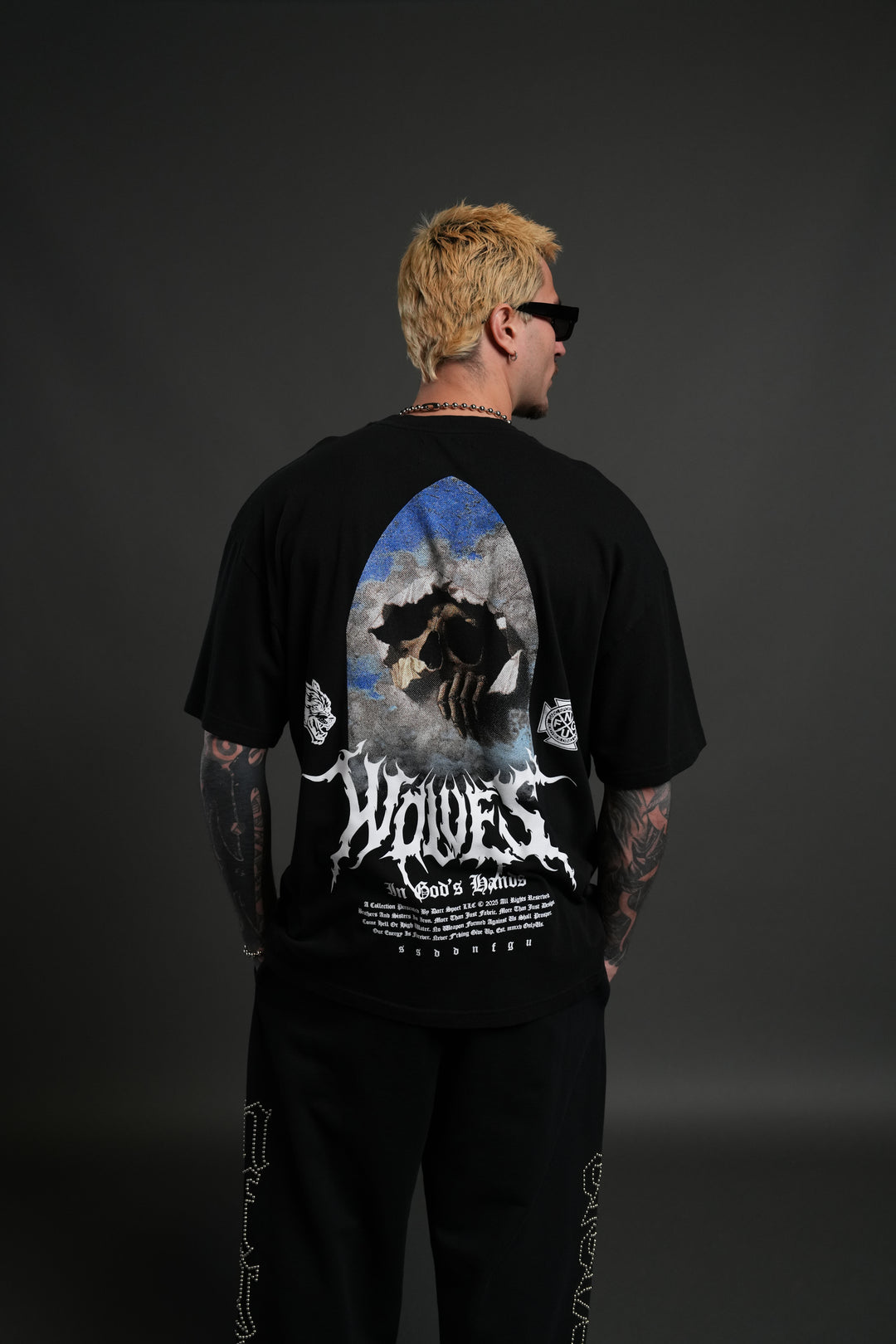 Through The Clouds "Premium" Oversized Tee in Black