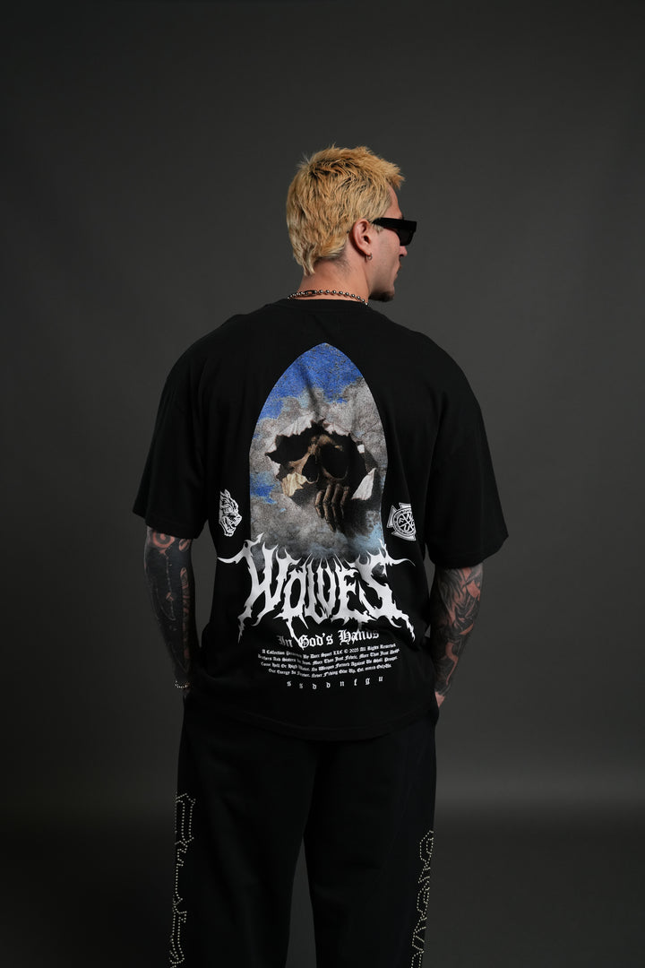 Through The Clouds "Premium" Oversized Tee in Black