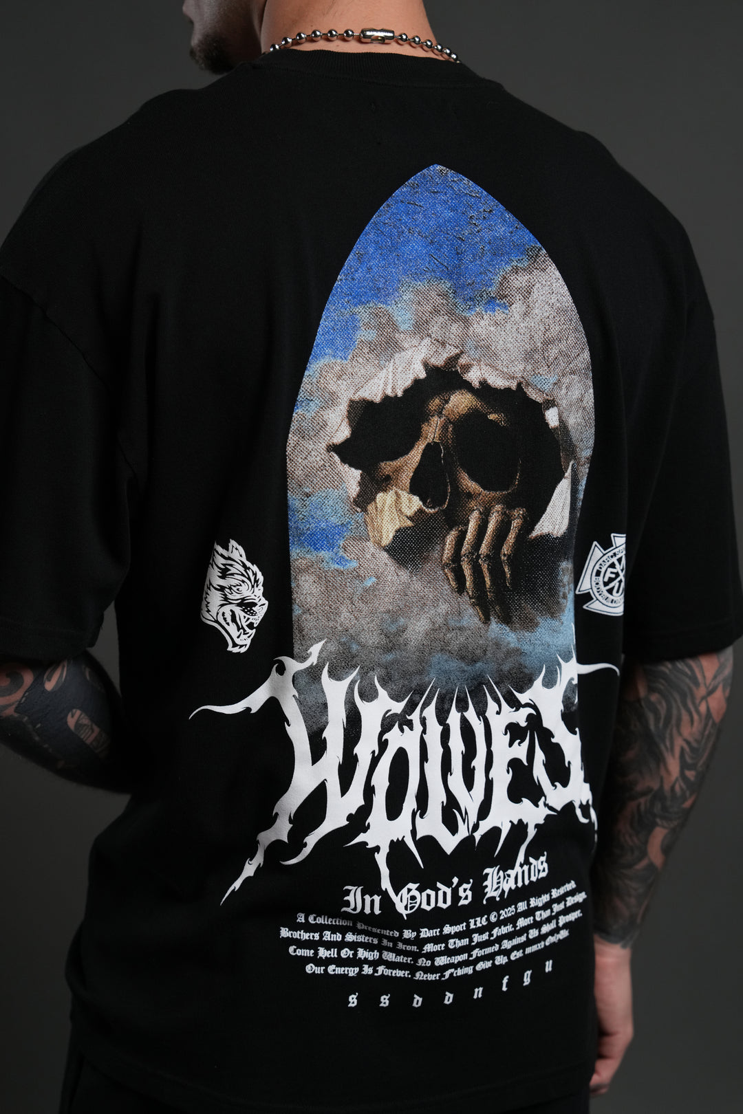 Through The Clouds "Premium" Oversized Tee in Black