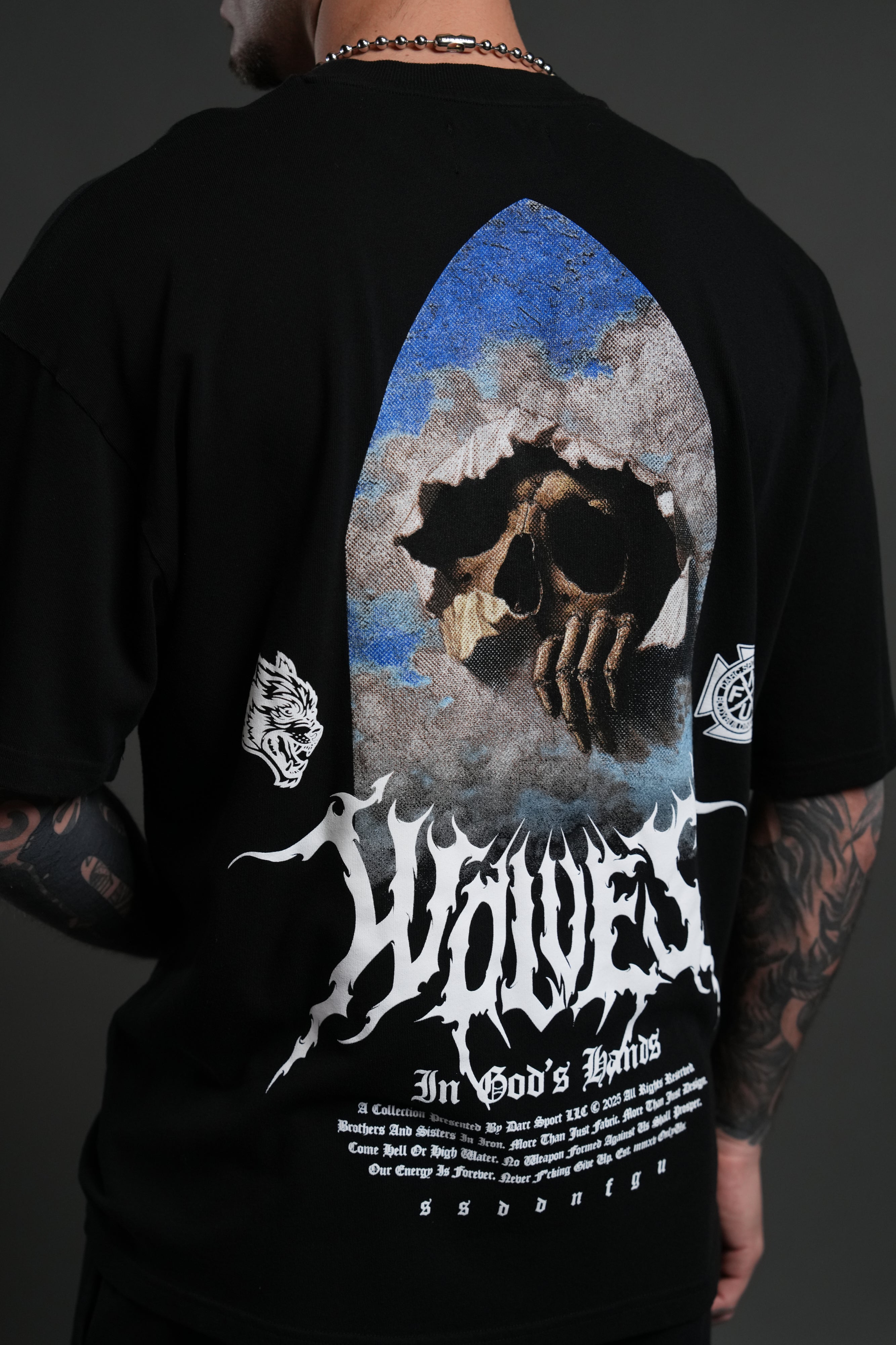 Through The Clouds "Premium" Oversized Tee in Black