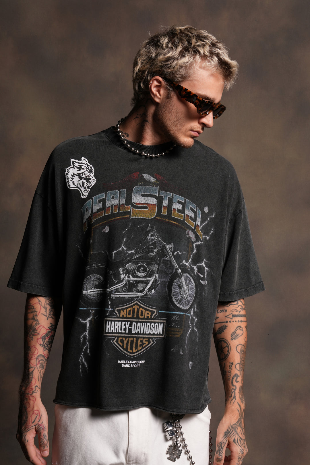 Last Ride Premium Raw Hem Box Cut Tee in Washed Black