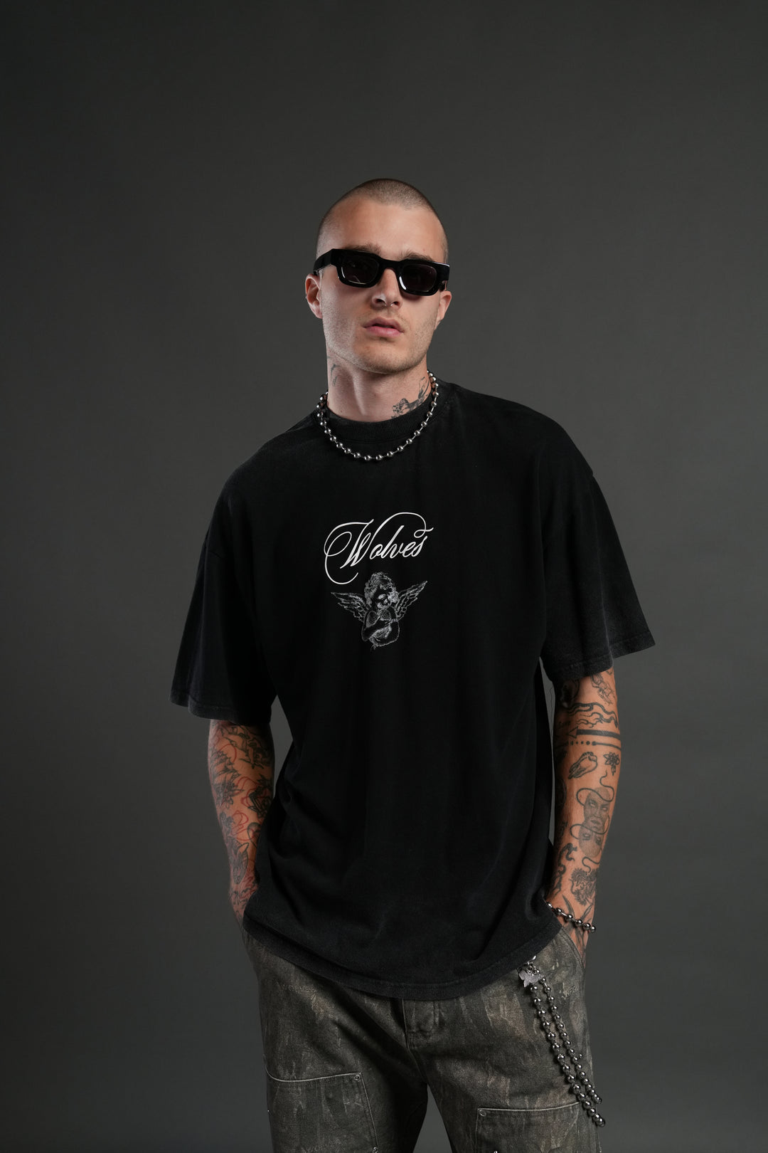 (1 Of 500) Divine Light "Premium" Oversized Tee in Black