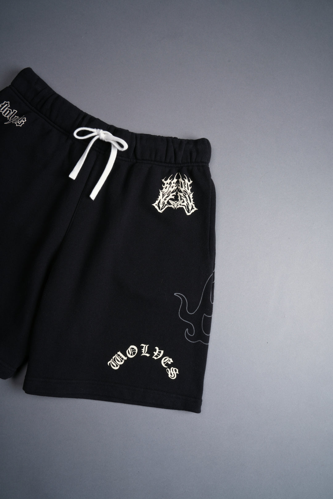 Live Or Die Oversized Post Lounge Sweat Shorts in Black