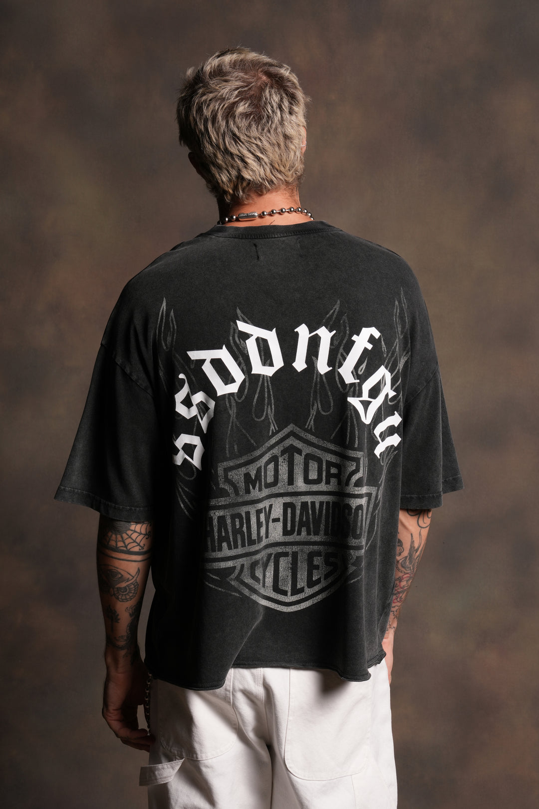 Last Ride Premium Raw Hem Box Cut Tee in Washed Black