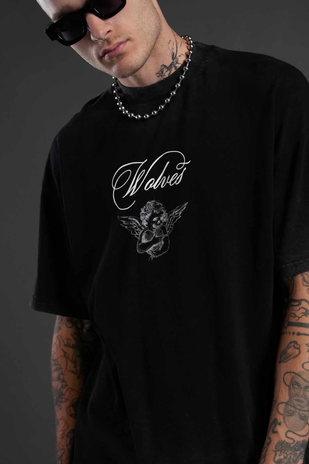(1 Of 500) Divine Light "Premium" Oversized Tee in Black