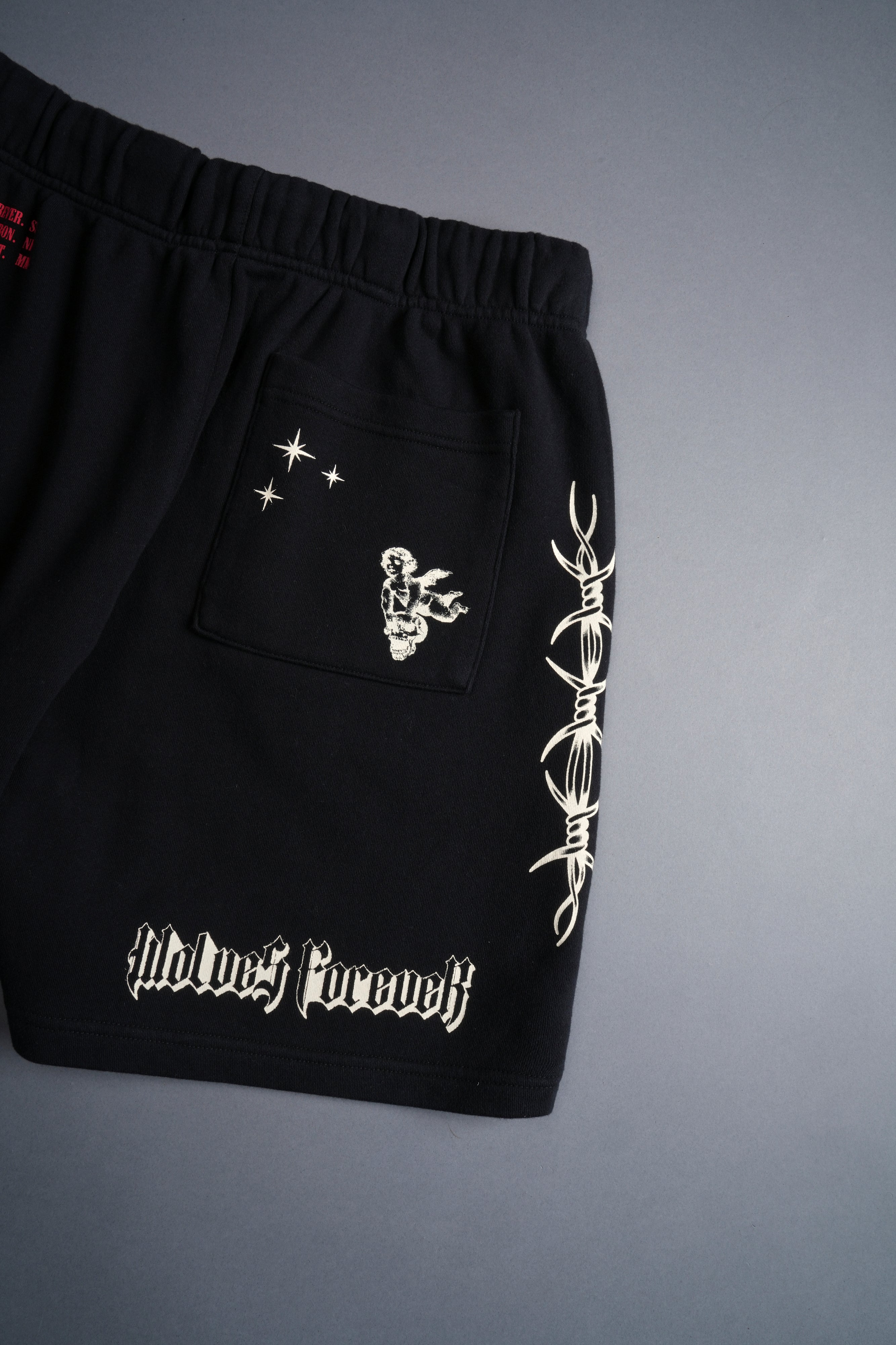 Live Or Die Oversized Post Lounge Sweat Shorts in Black