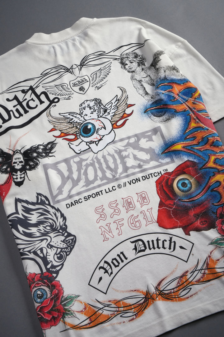 Kulture Klash Premium Oversized Tee in Cream