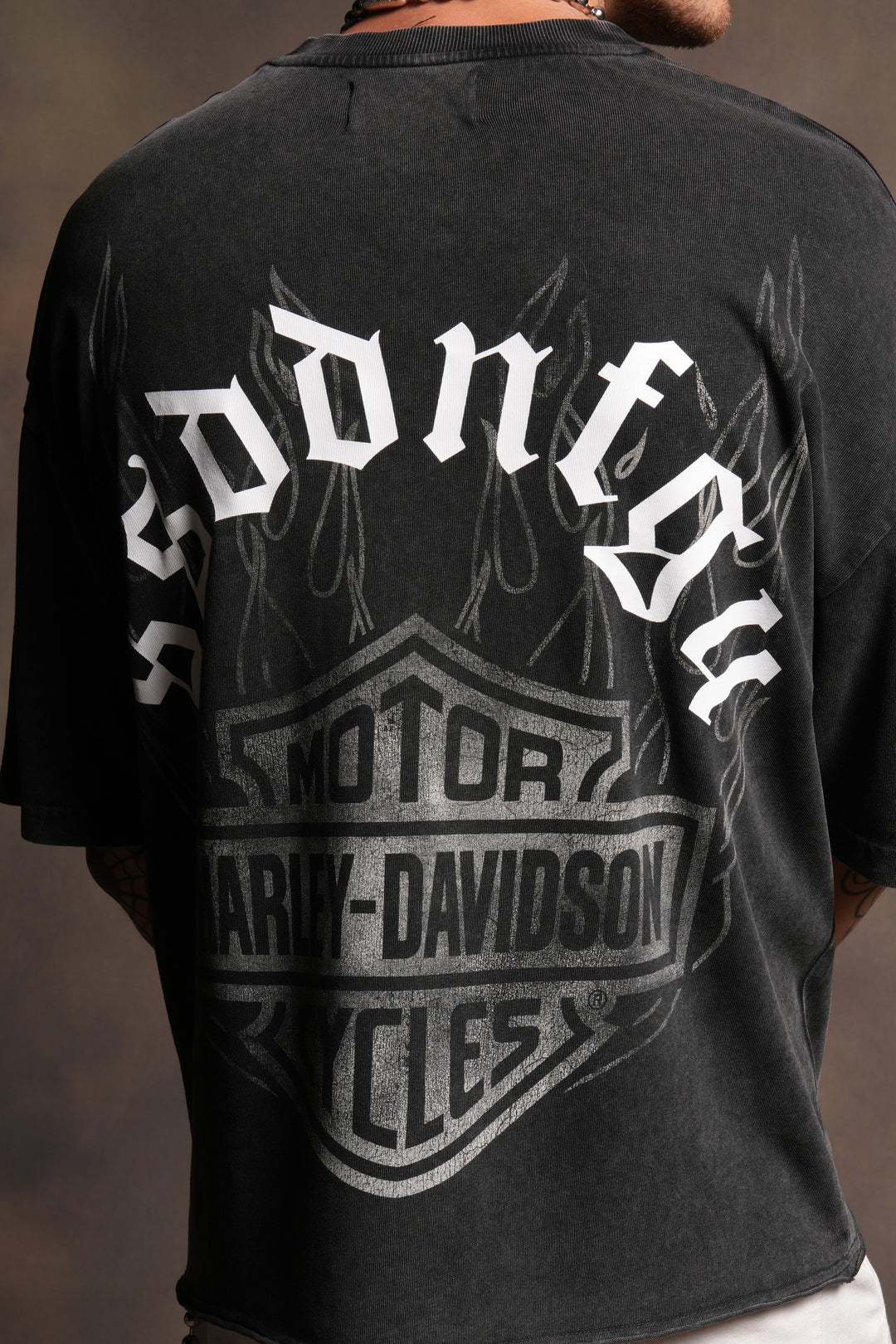 Last Ride Premium Raw Hem Box Cut Tee in Washed Black