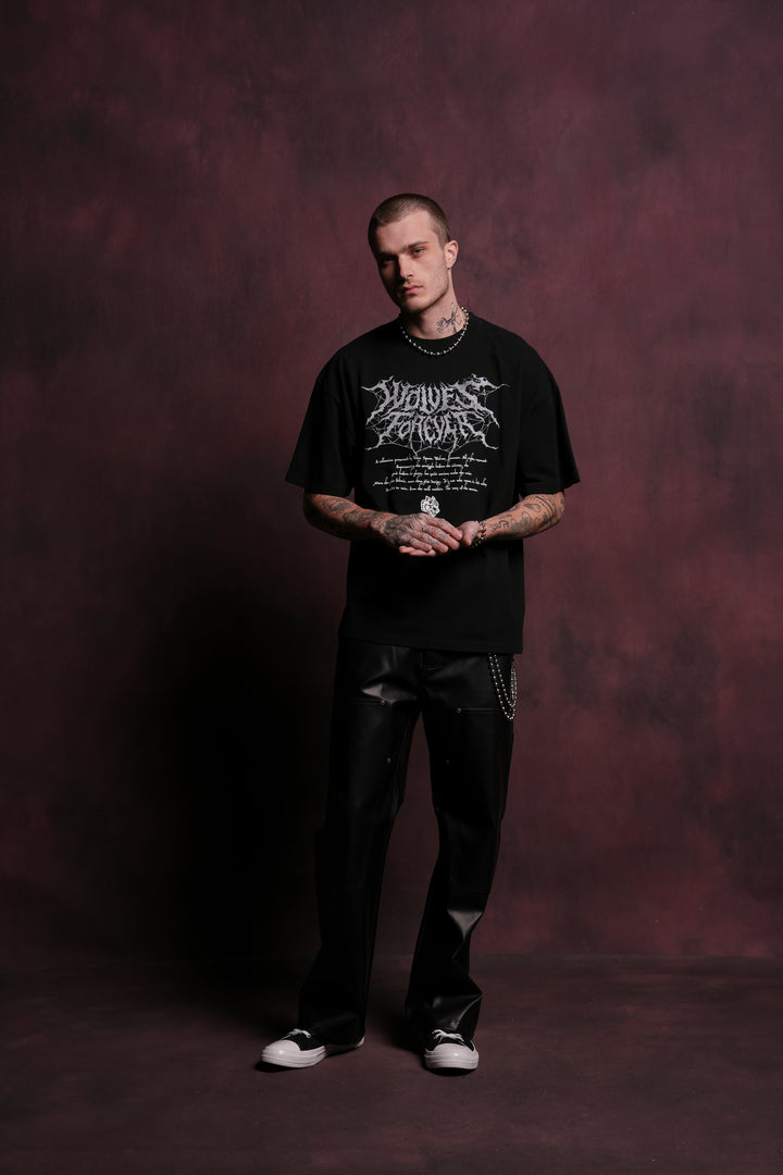 Web Of Shadows "Premium" Oversized Tee in Black