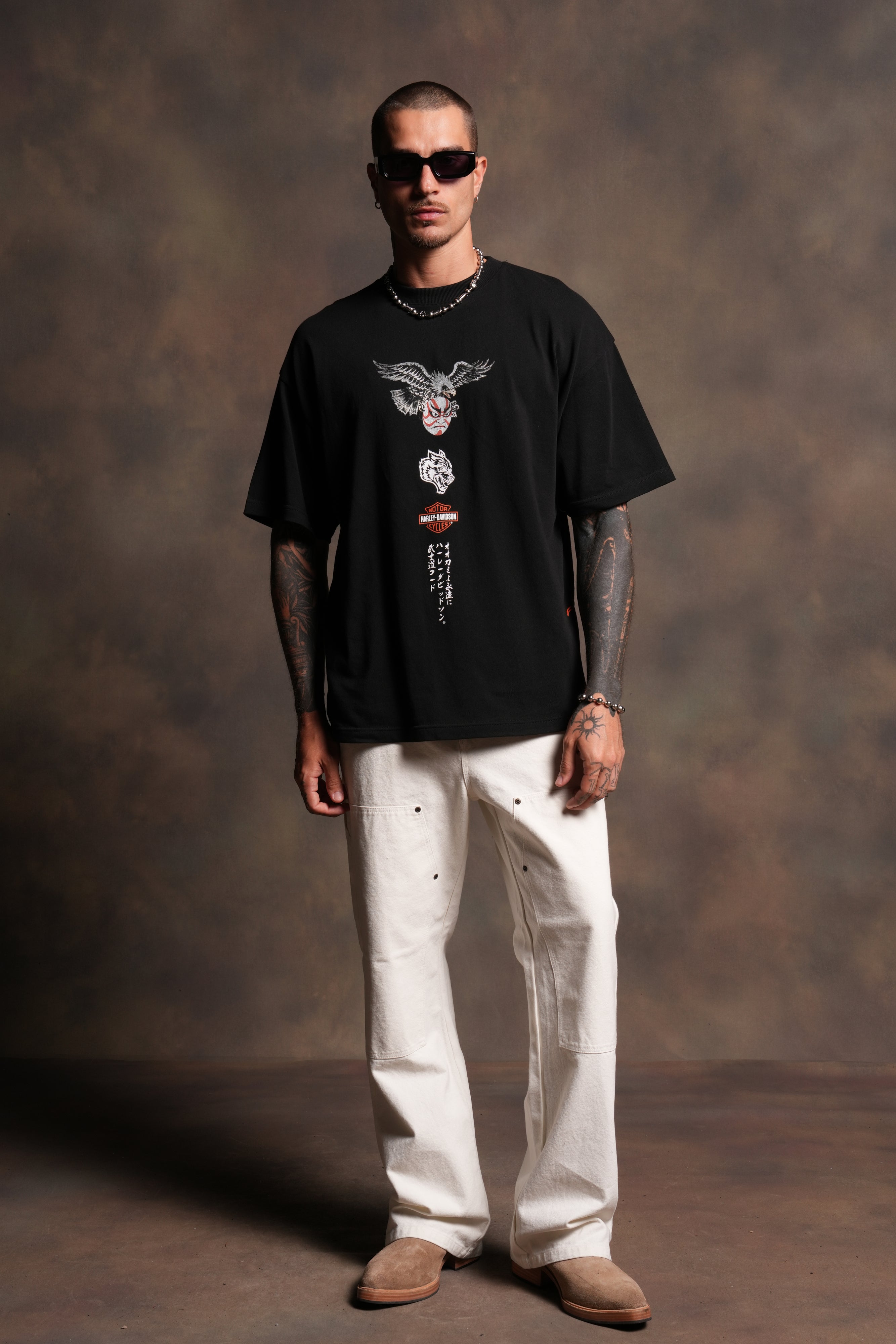 The Eagle & The Skull Premium Tee in Black