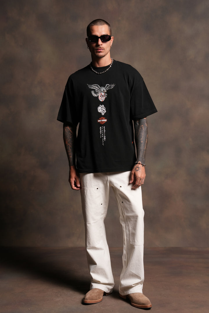 The Eagle & The Skull Premium Tee in Black