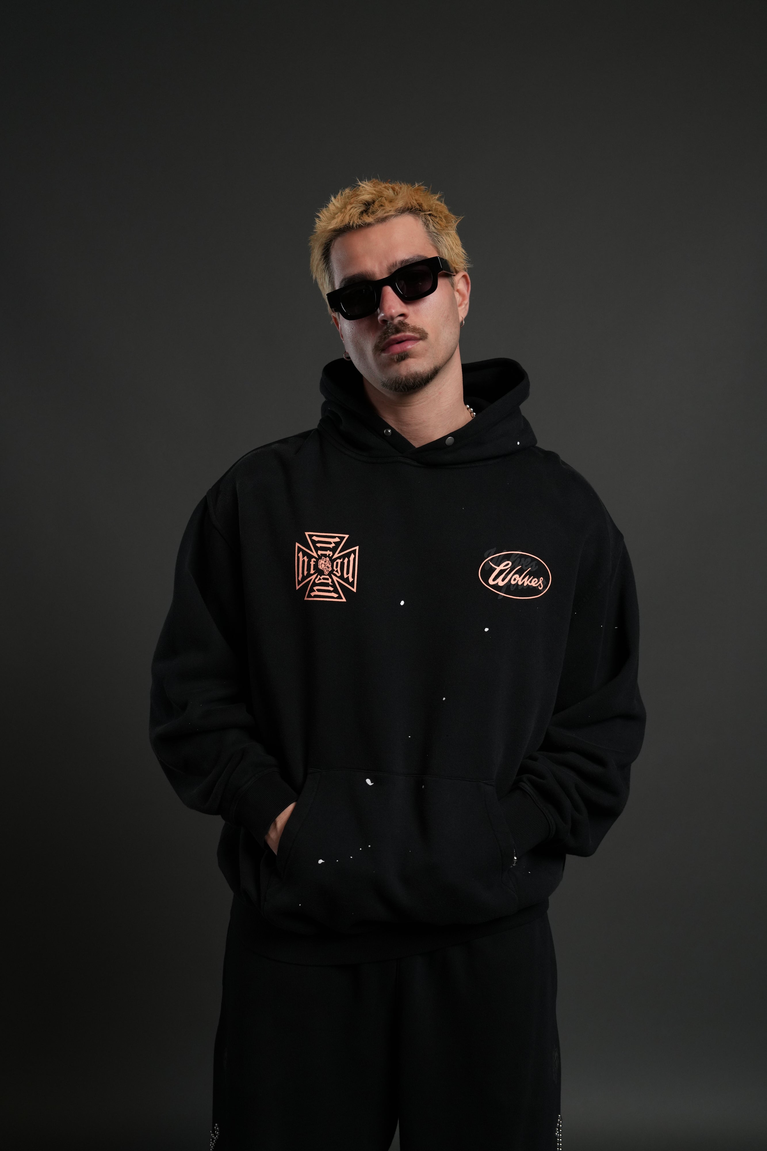 DSA FRVR "Pierce" Hoodie in Black Drift Wash