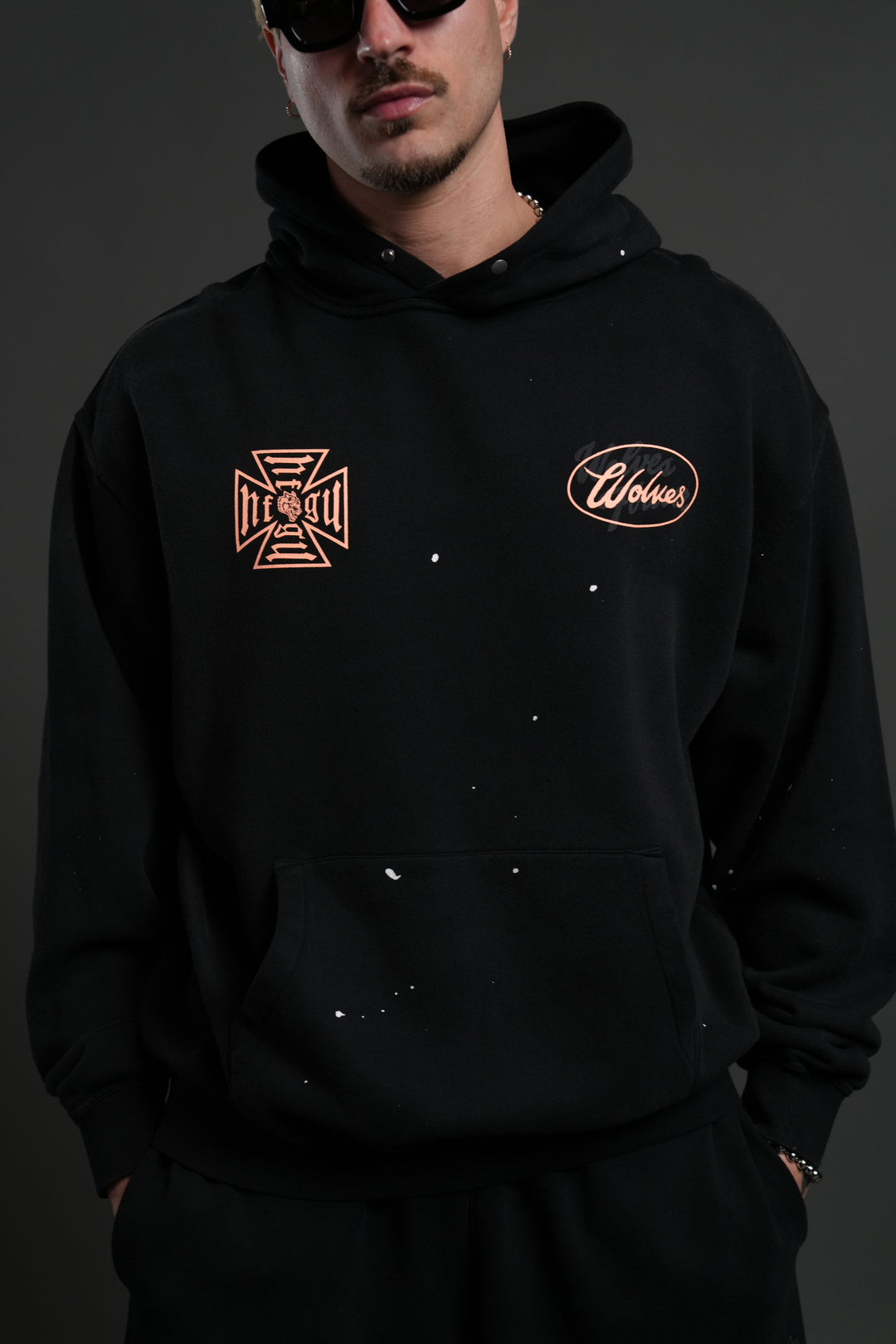 DSA FRVR "Pierce" Hoodie in Black Drift Wash