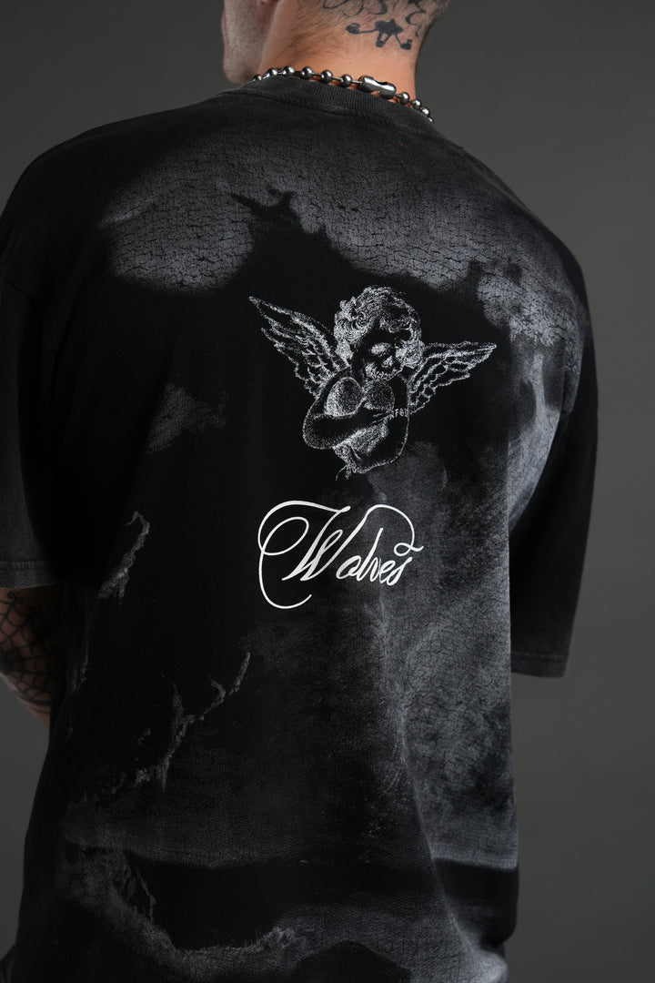 (1 Of 500) Divine Light "Premium" Oversized Tee in Black