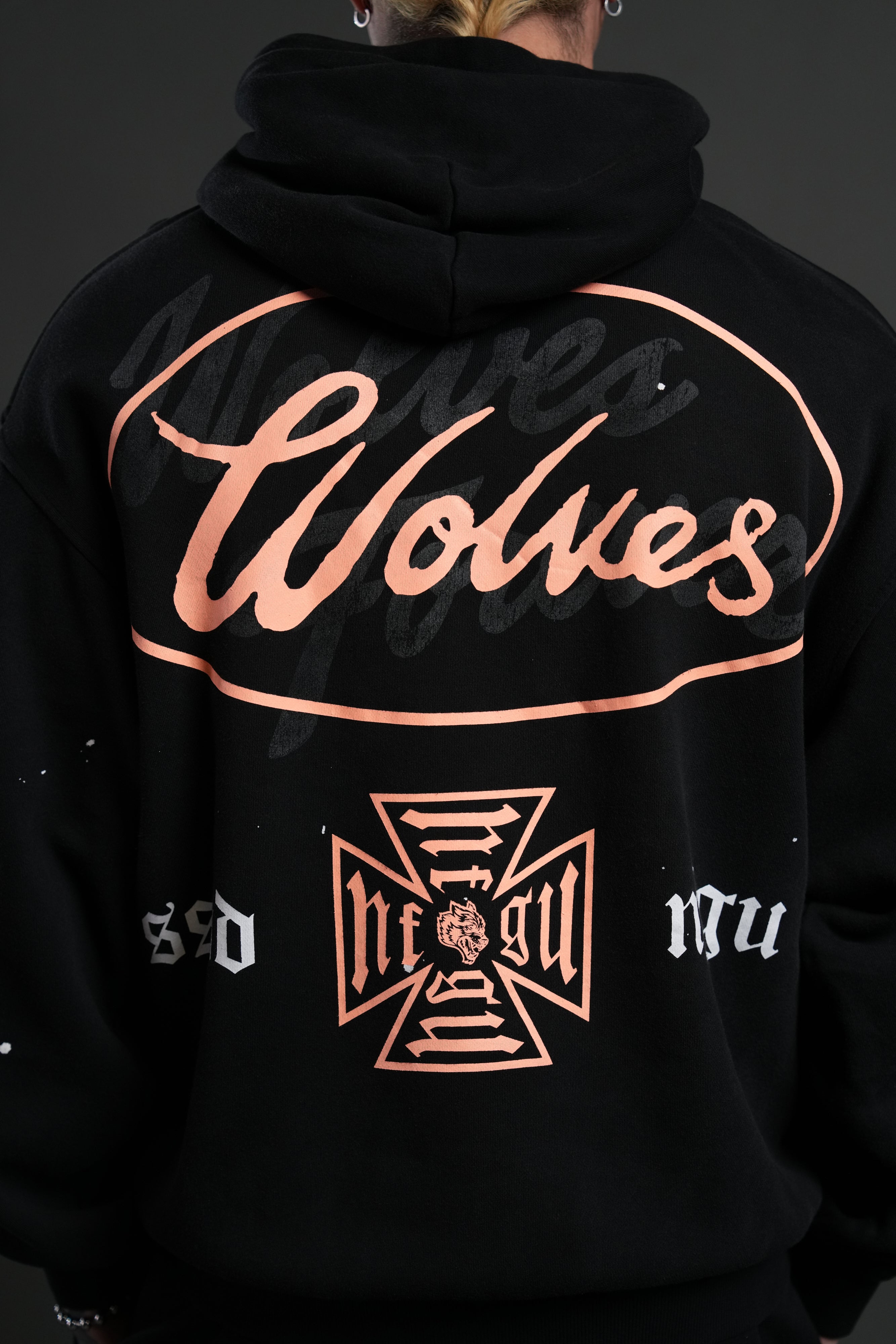 DSA FRVR "Pierce" Hoodie in Black Drift Wash