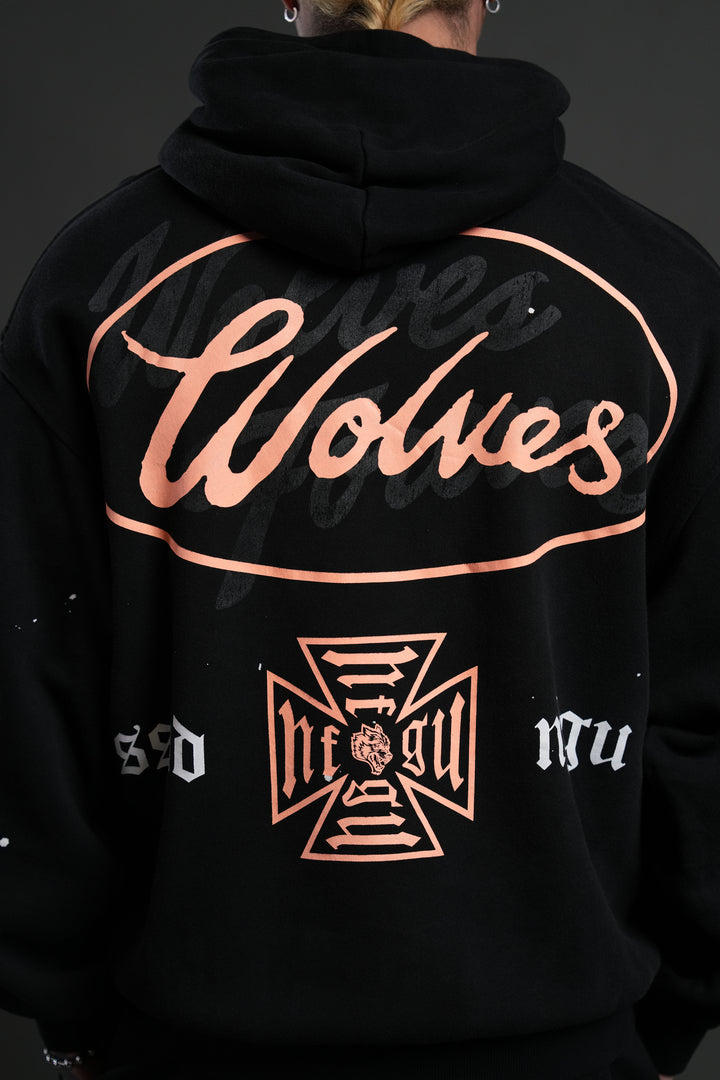 DSA FRVR "Pierce" Hoodie in Black Drift Wash