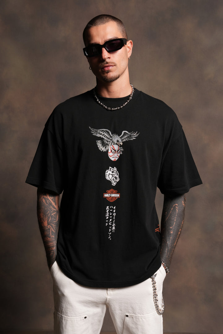 The Eagle & The Skull Premium Tee in Black