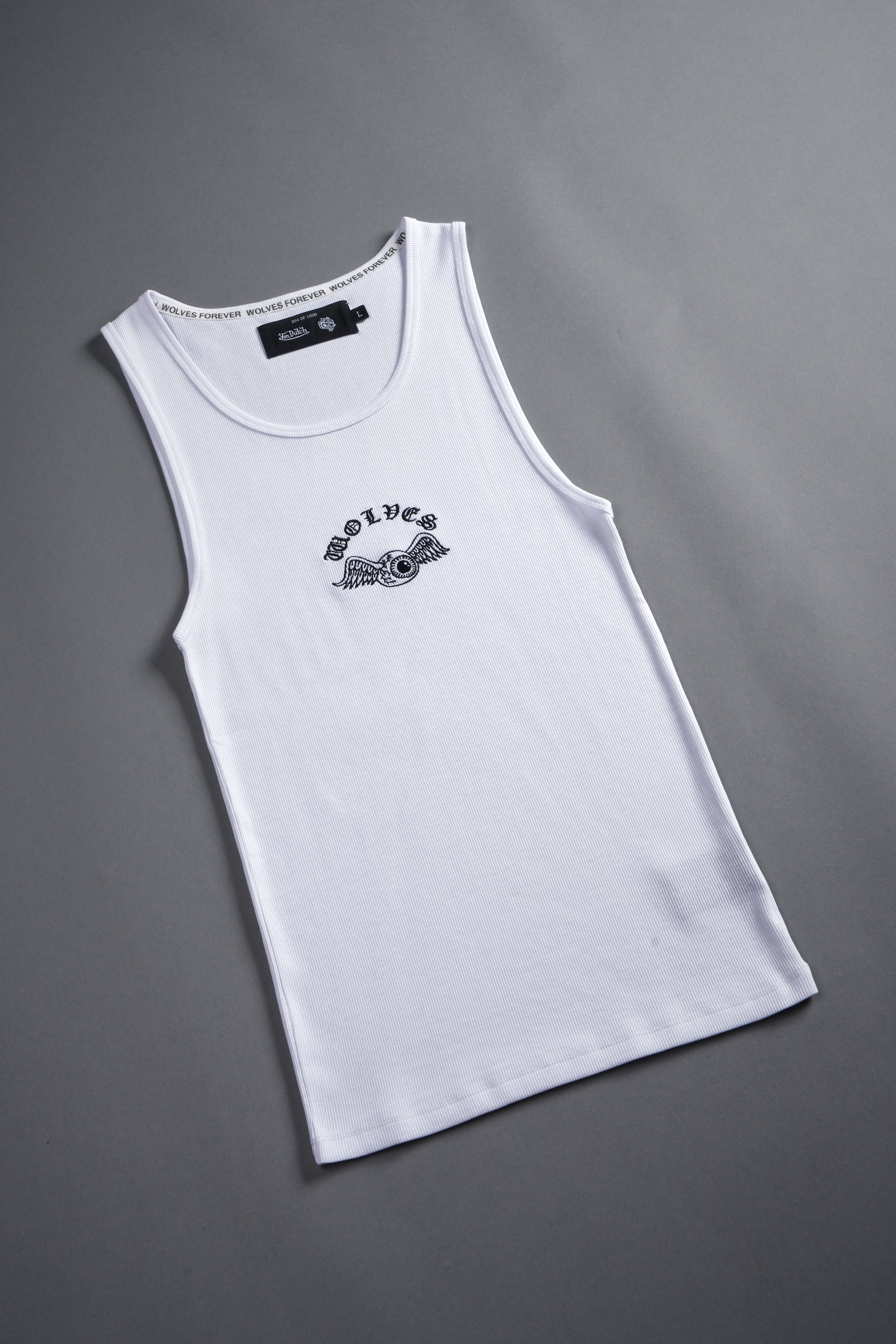 VD Chopper Ribbed Tank V2 in White