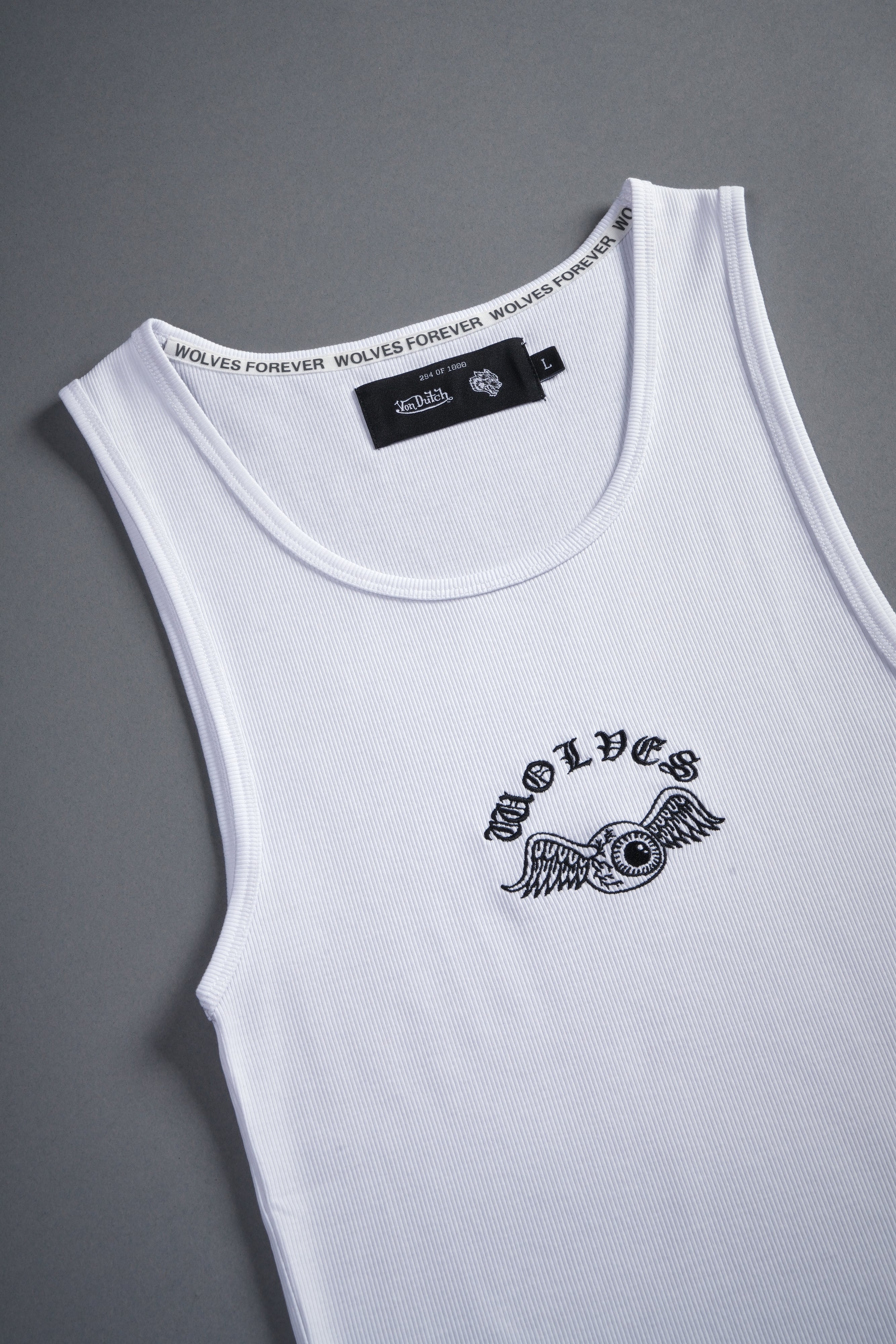 VD Chopper Ribbed Tank V2 in White