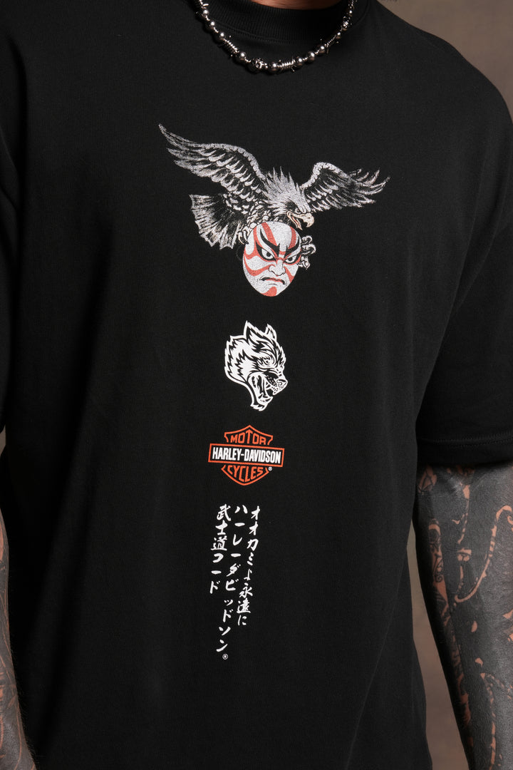 The Eagle & The Skull Premium Tee in Black