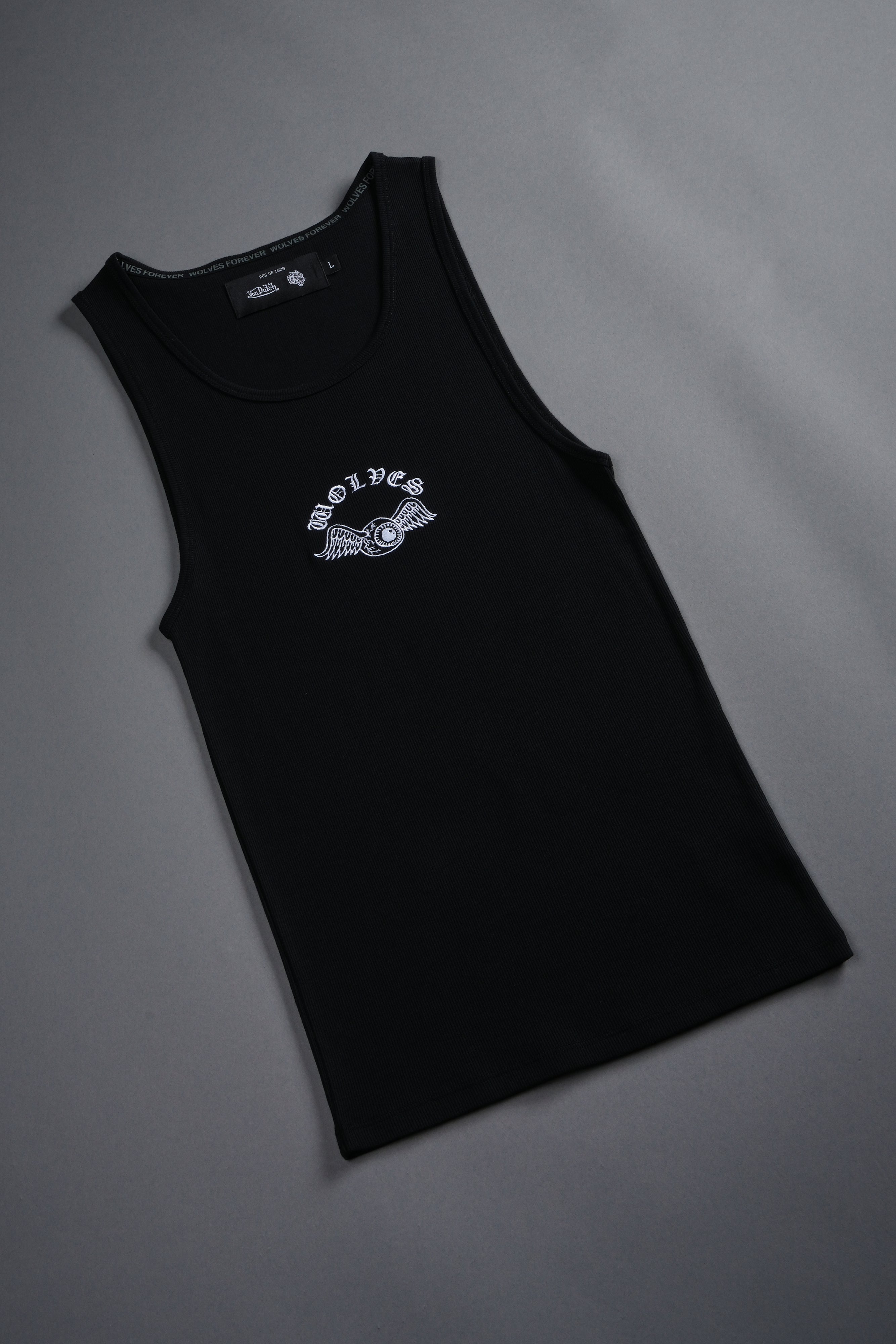 VD Chopper Ribbed Tank V2 in Black