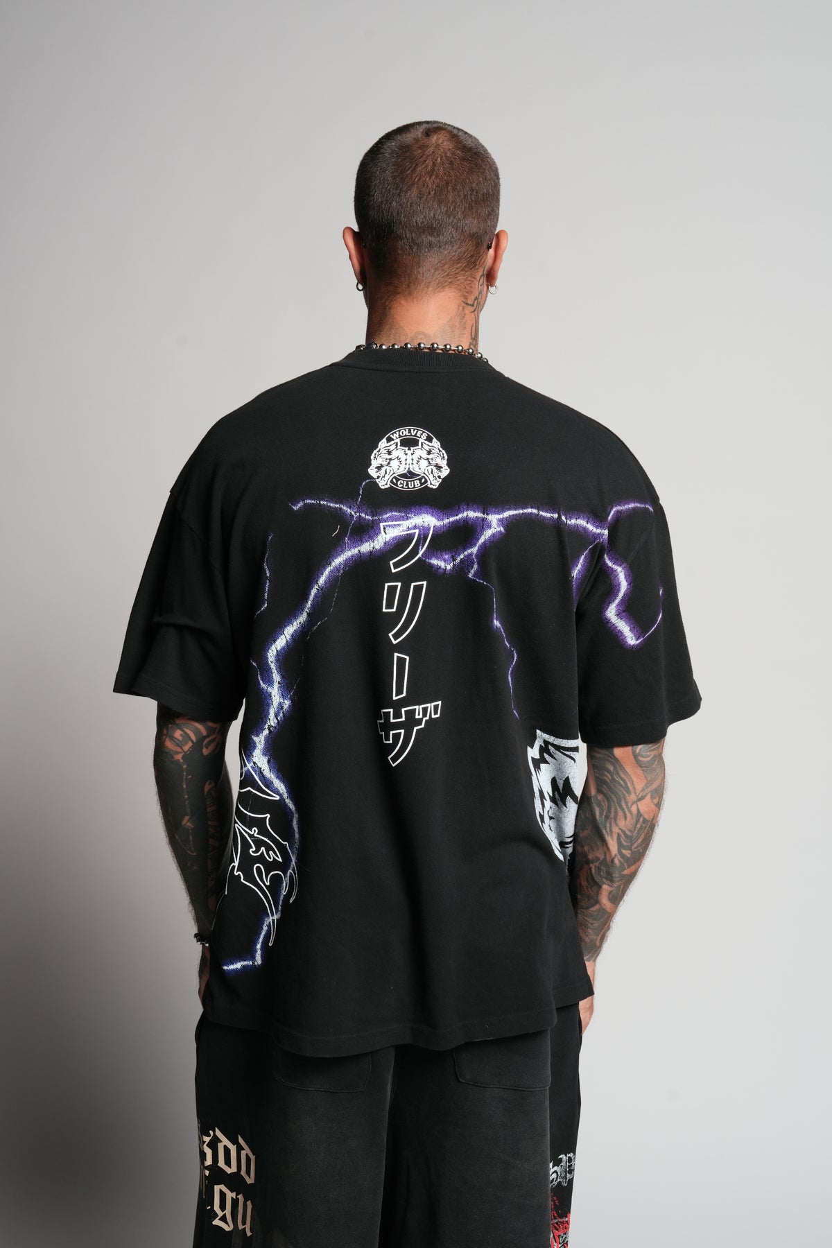 Frieza Energy "Premium" Oversized Tee in Black