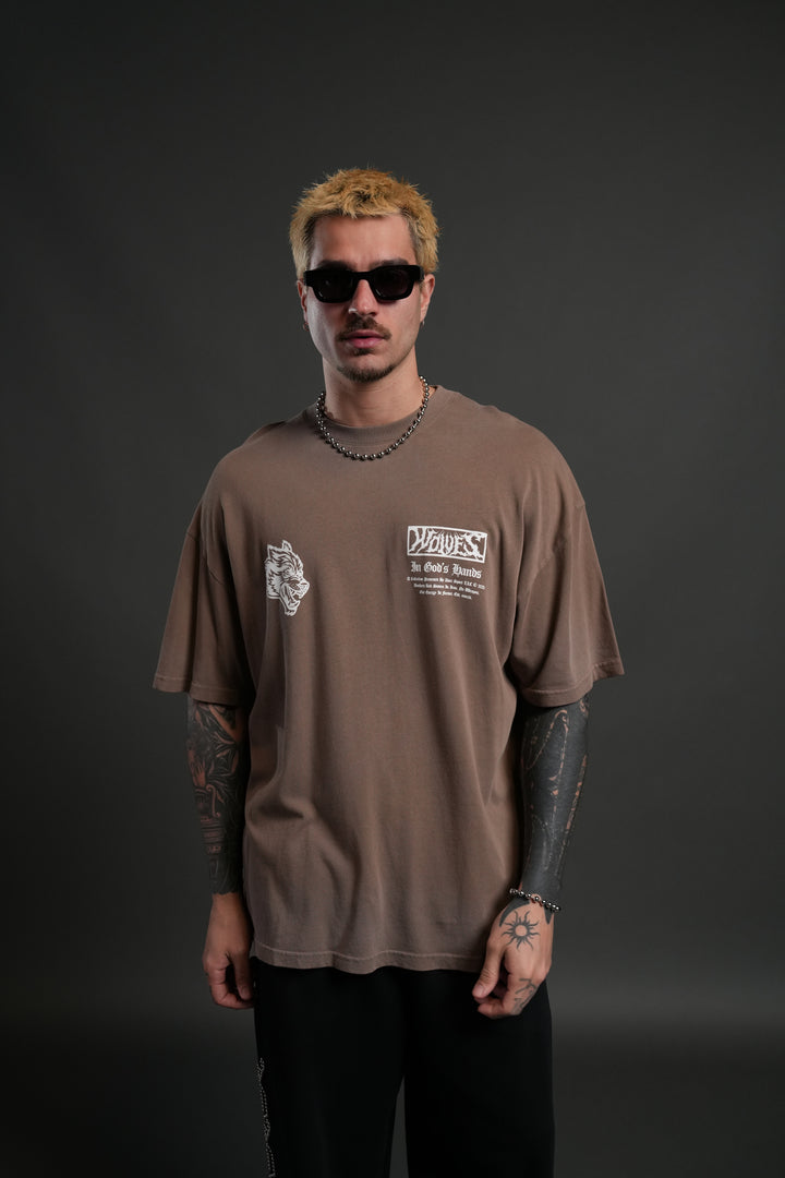 Midnight Horseman "Premium" Oversized Tee in Mojave Brown Drift Wash