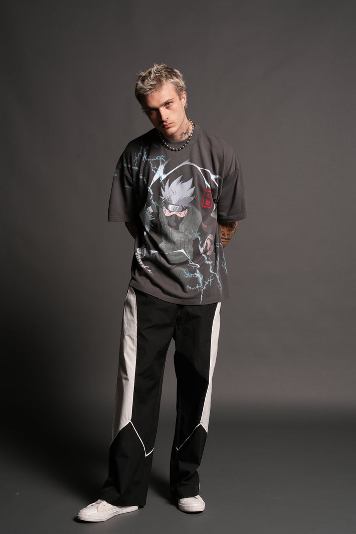 Shinobi Premium Oversized Tee in Wolf Gray
