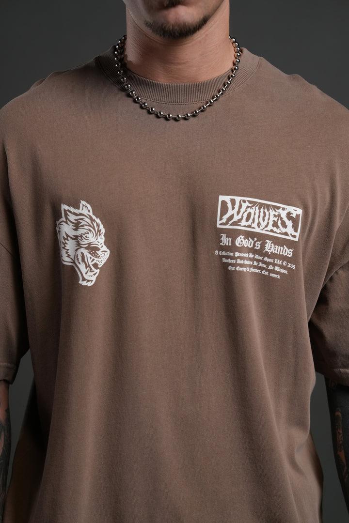 Midnight Horseman "Premium" Oversized Tee in Mojave Brown Drift Wash